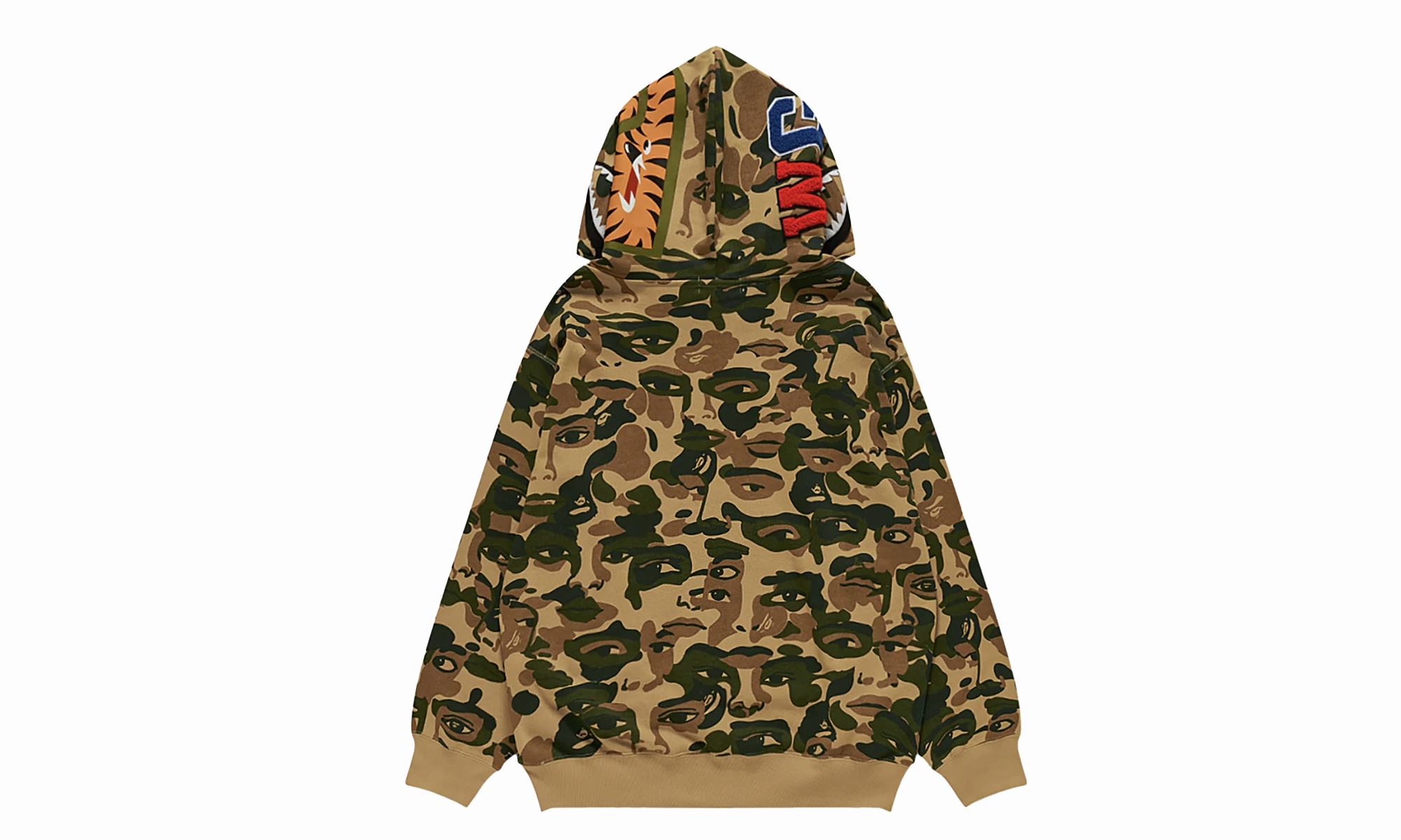 FULL ZIP HOODIE "KIDSUPER CAMO SHARK - GREEN"