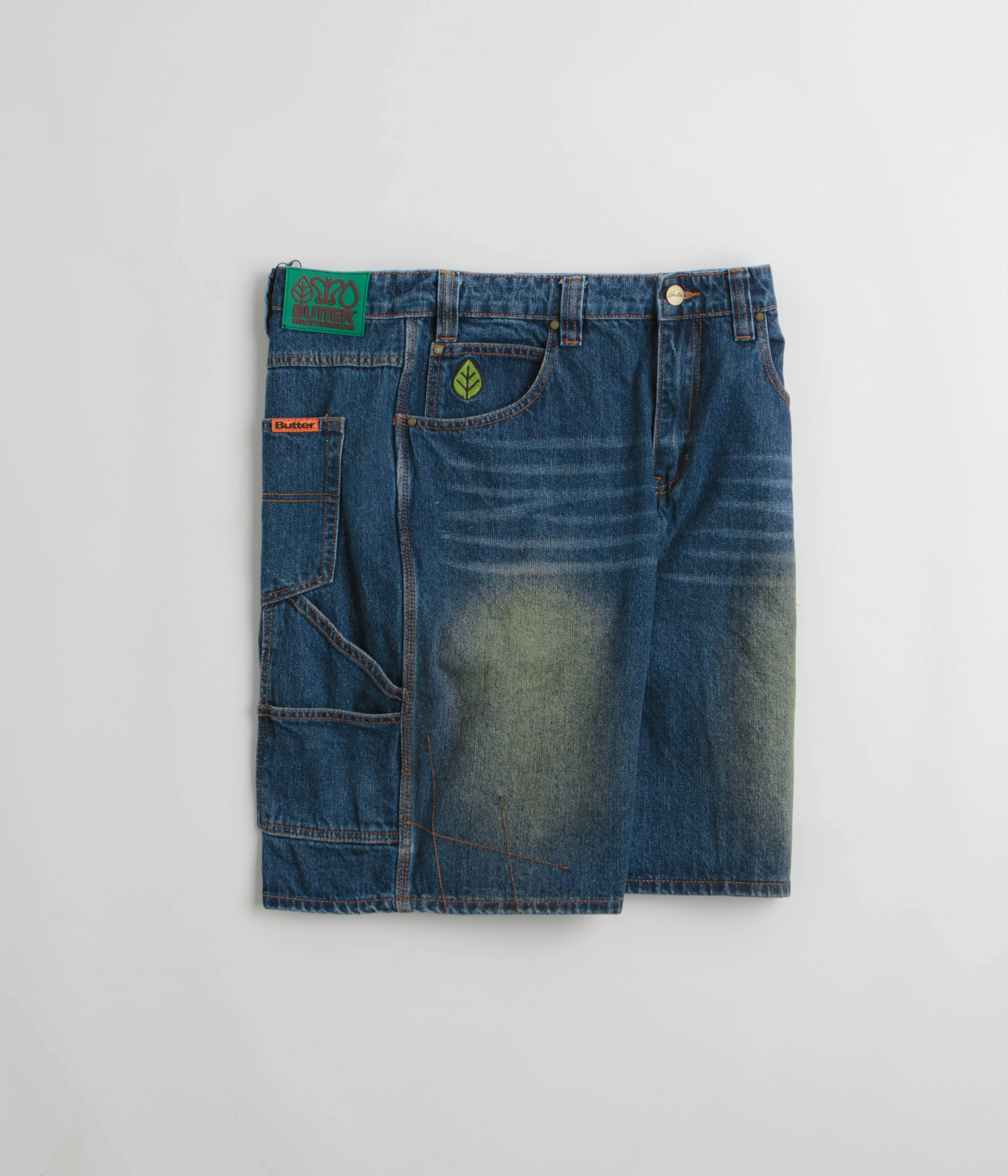 Butter Goods Weathergear Denim Shorts - Repaired Indigo fresh start Heat Ready