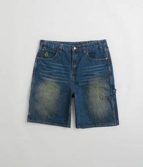 Butter Goods Weathergear Denim Shorts - Repaired Indigo Leather shorts