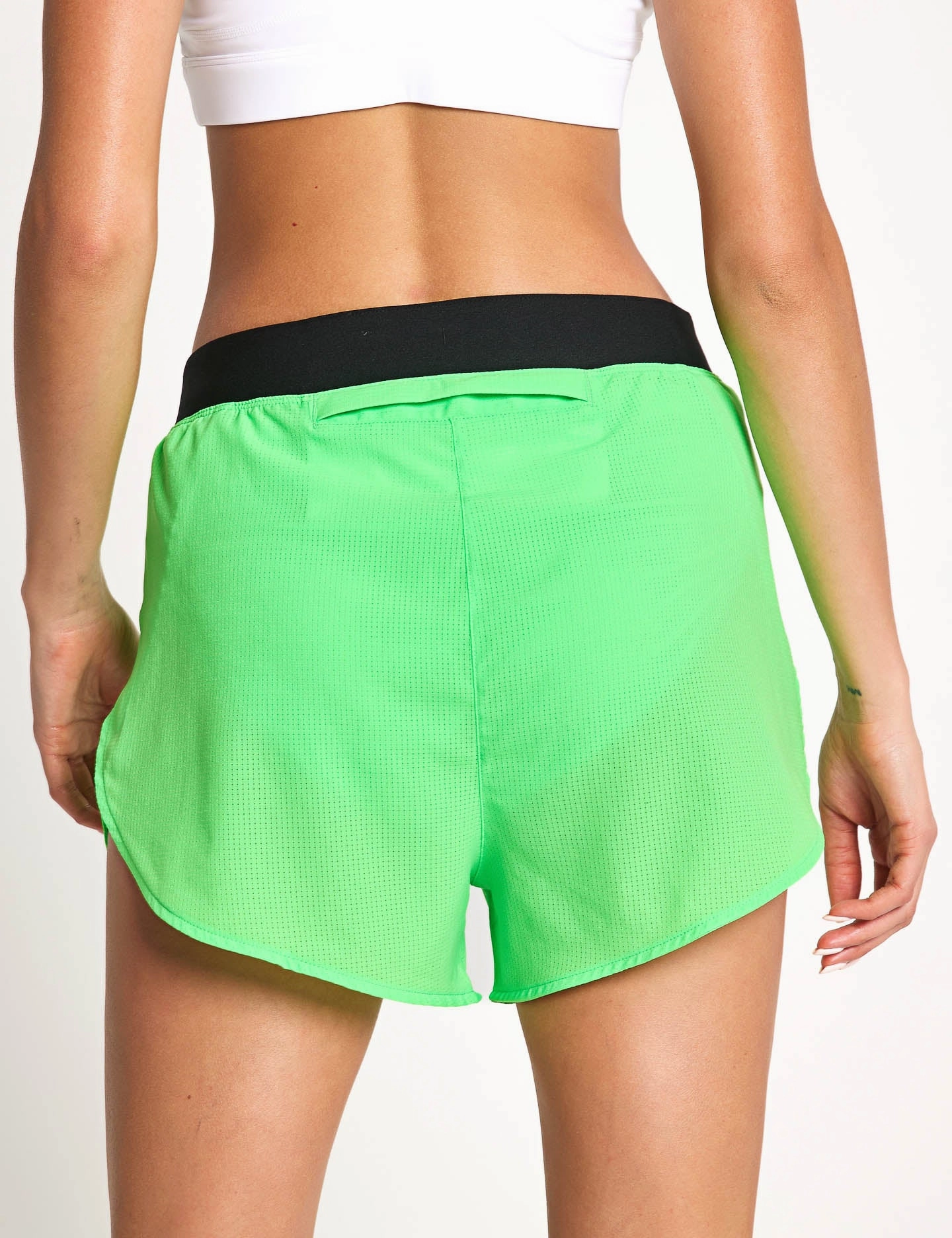 Adjustable drawstring Speed Shorts 3" - Solar Lime