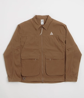 Nike ACG Smith Summit Jacket - Mosswood Brown / Light Khaki / Summit White Casual Comfort Symbol