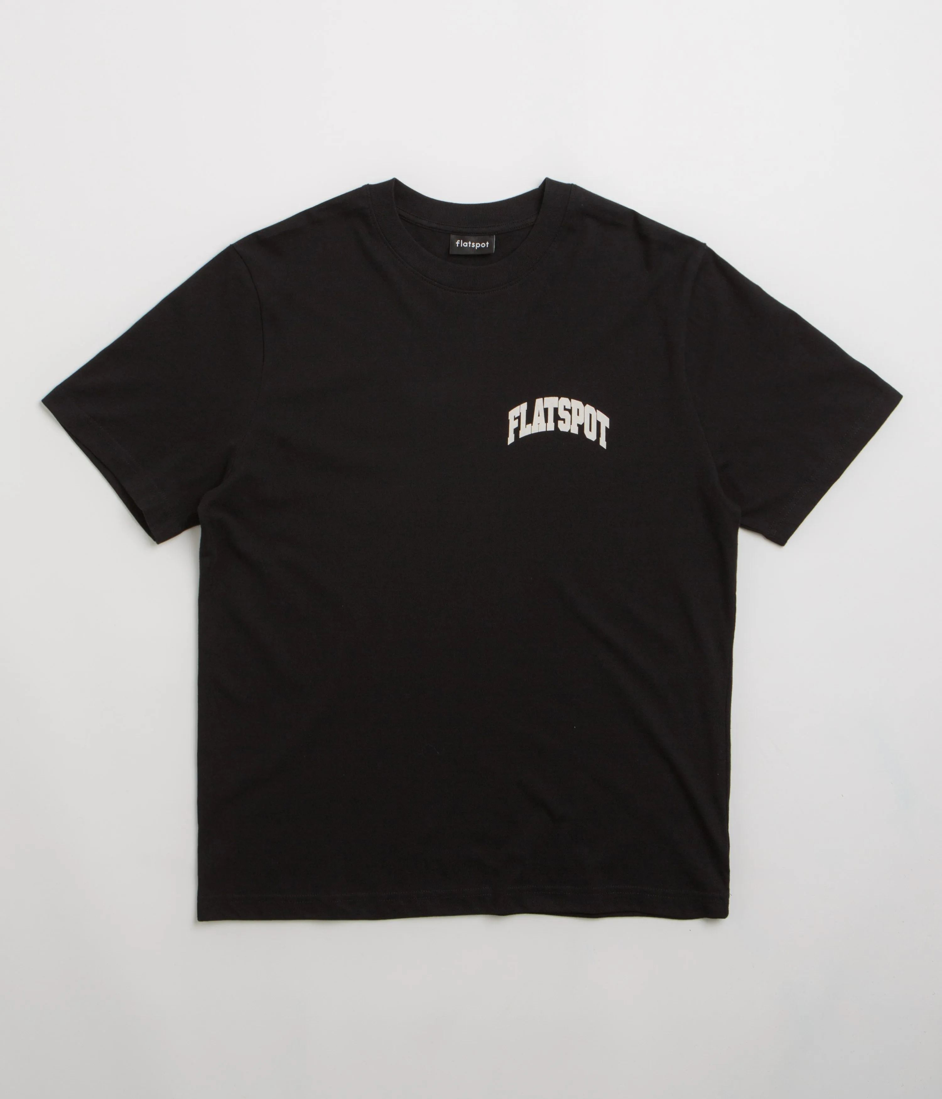 flatspot Collegiate T-Shirt - Black sequined hem Male