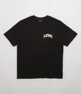 flatspot Collegiate T-Shirt - Black sequined hem Male