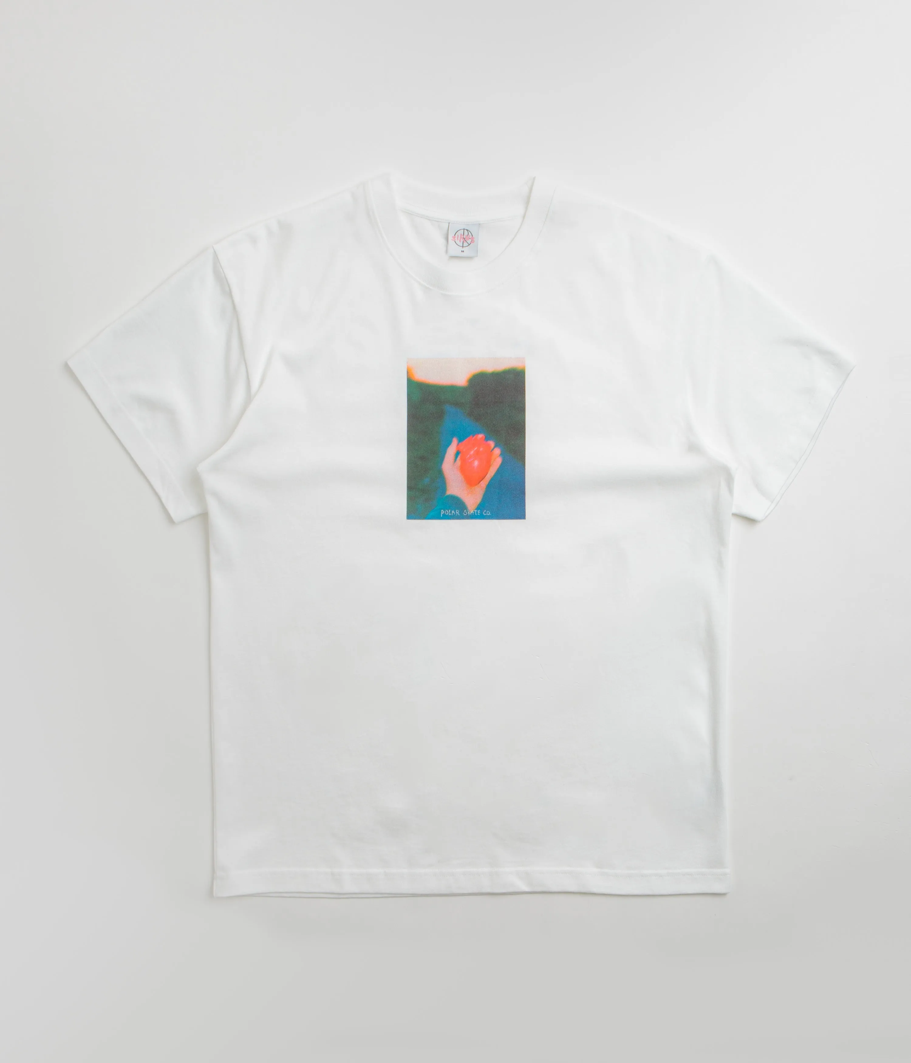 Polar Heart in Hand T-Shirt - White dark colors undergarment