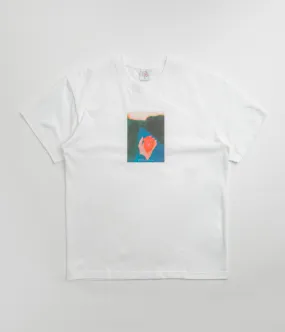 Polar Heart in Hand T-Shirt - White stretchy fabric