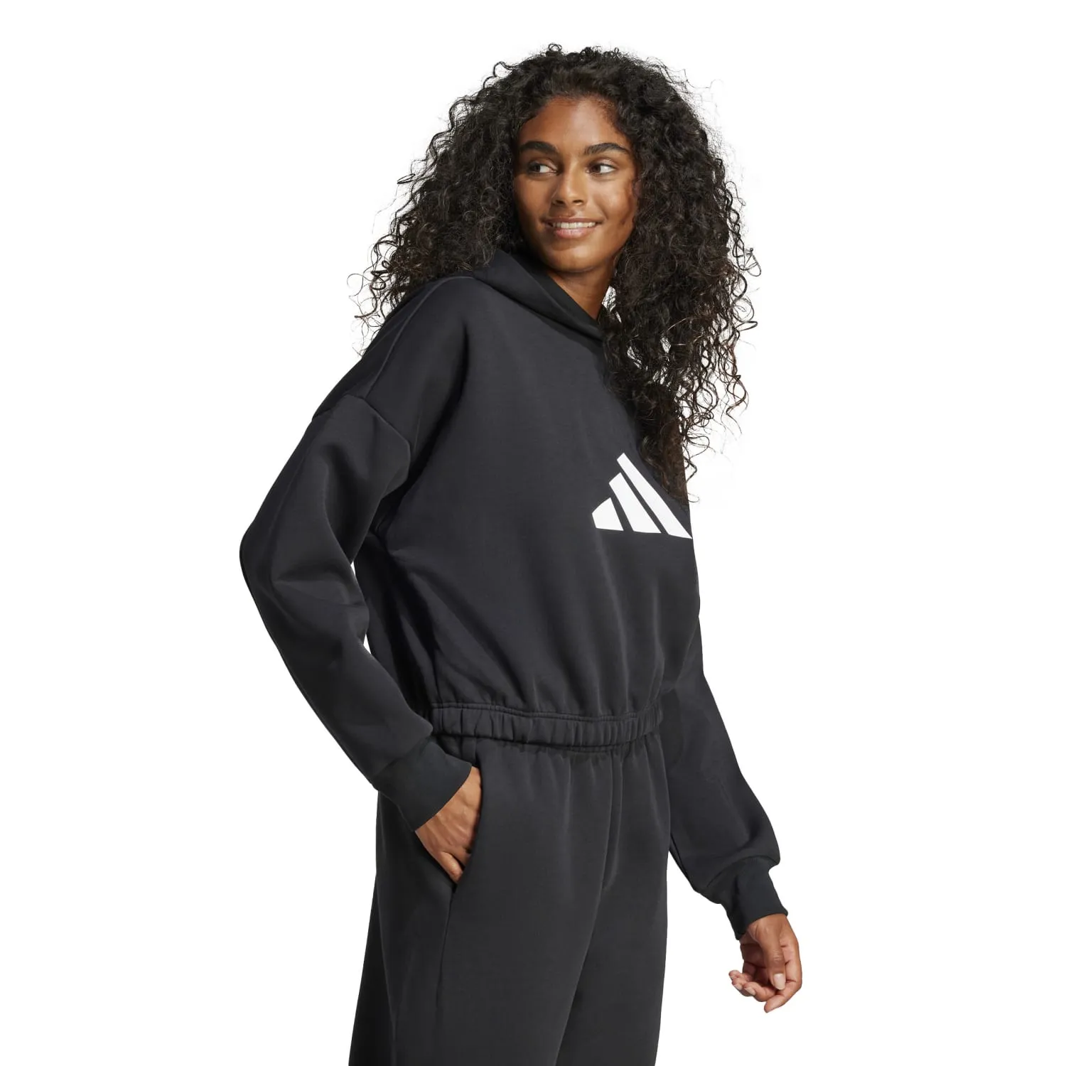 Future Icons 3 Bar Hoody - Womens CompressionFreeCuffs LayeredPaneling