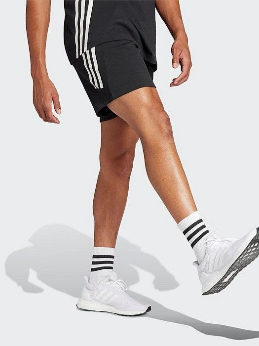 Future Icons 3-Stripes Shorts Mens No Slip Waistband High Durability Blend