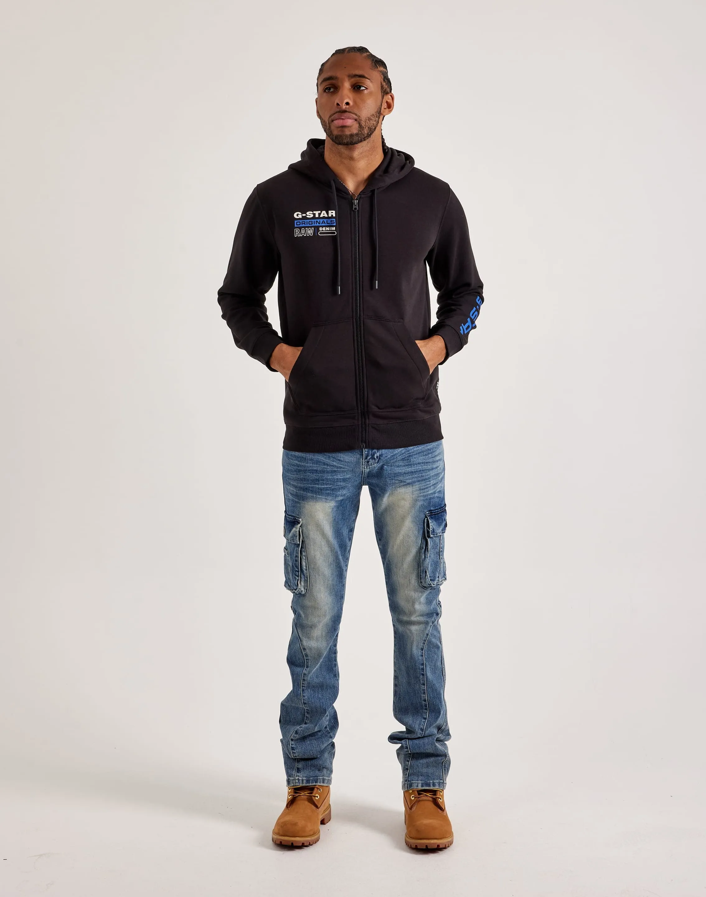 G-Star Originals Full-Zip Hoodie Green Fit