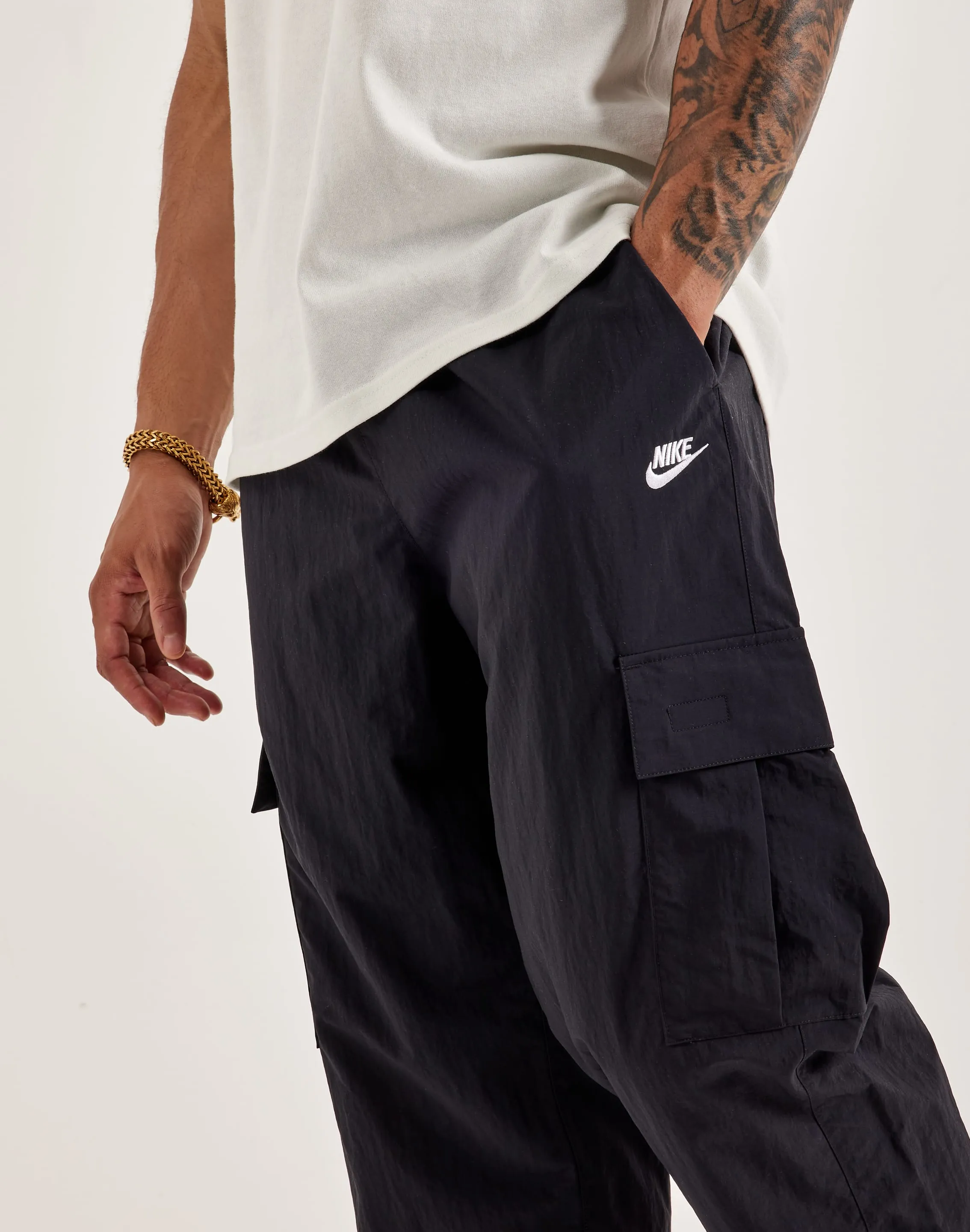 Nike Club Woven Cargo Pants Ocean Fit QuickRelease Closure