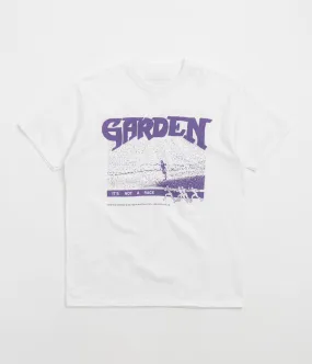 budget-friendly Garden Not A Race T-Shirt - White / Purple