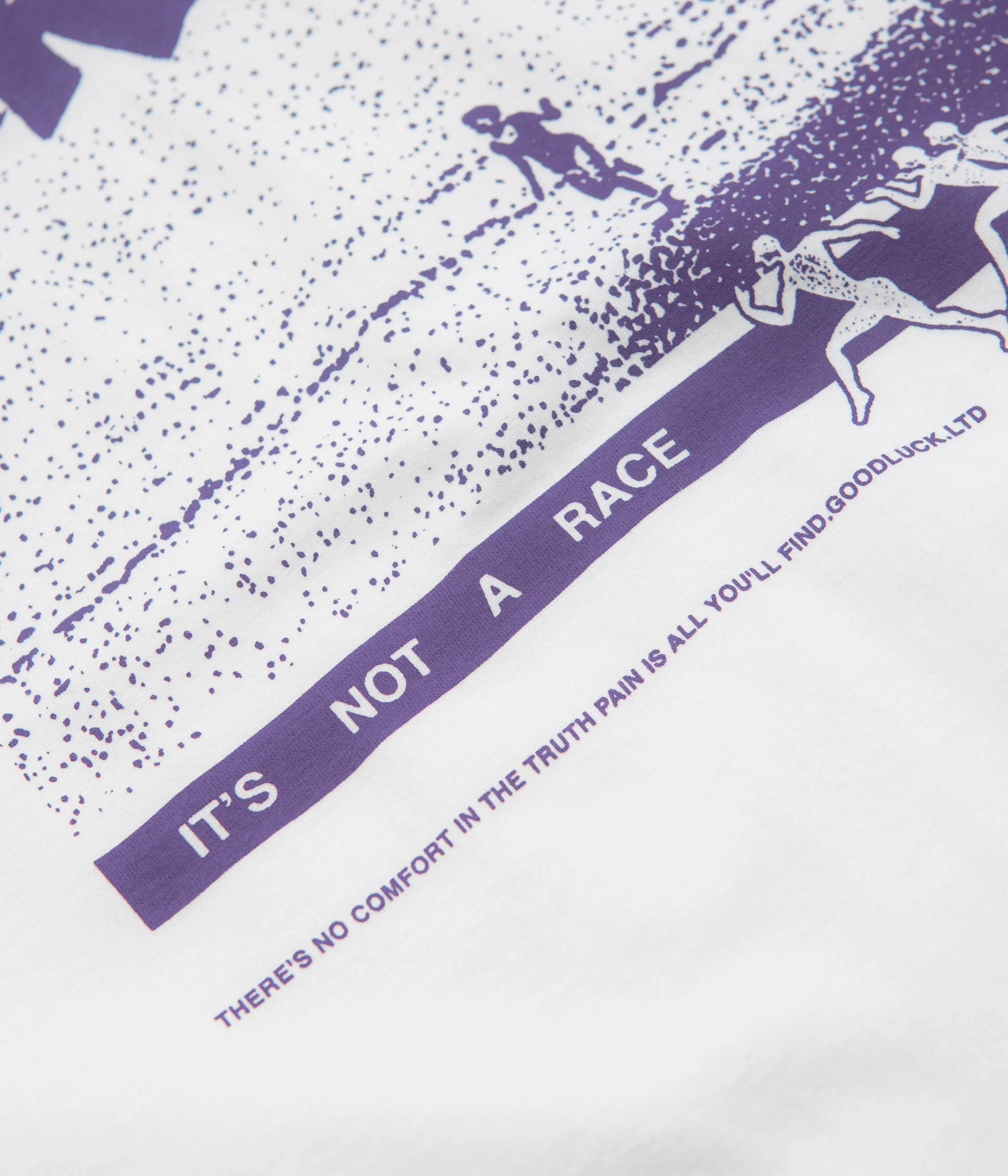 Mountainous region Matching Set Garden Not A Race T-Shirt - White / Purple