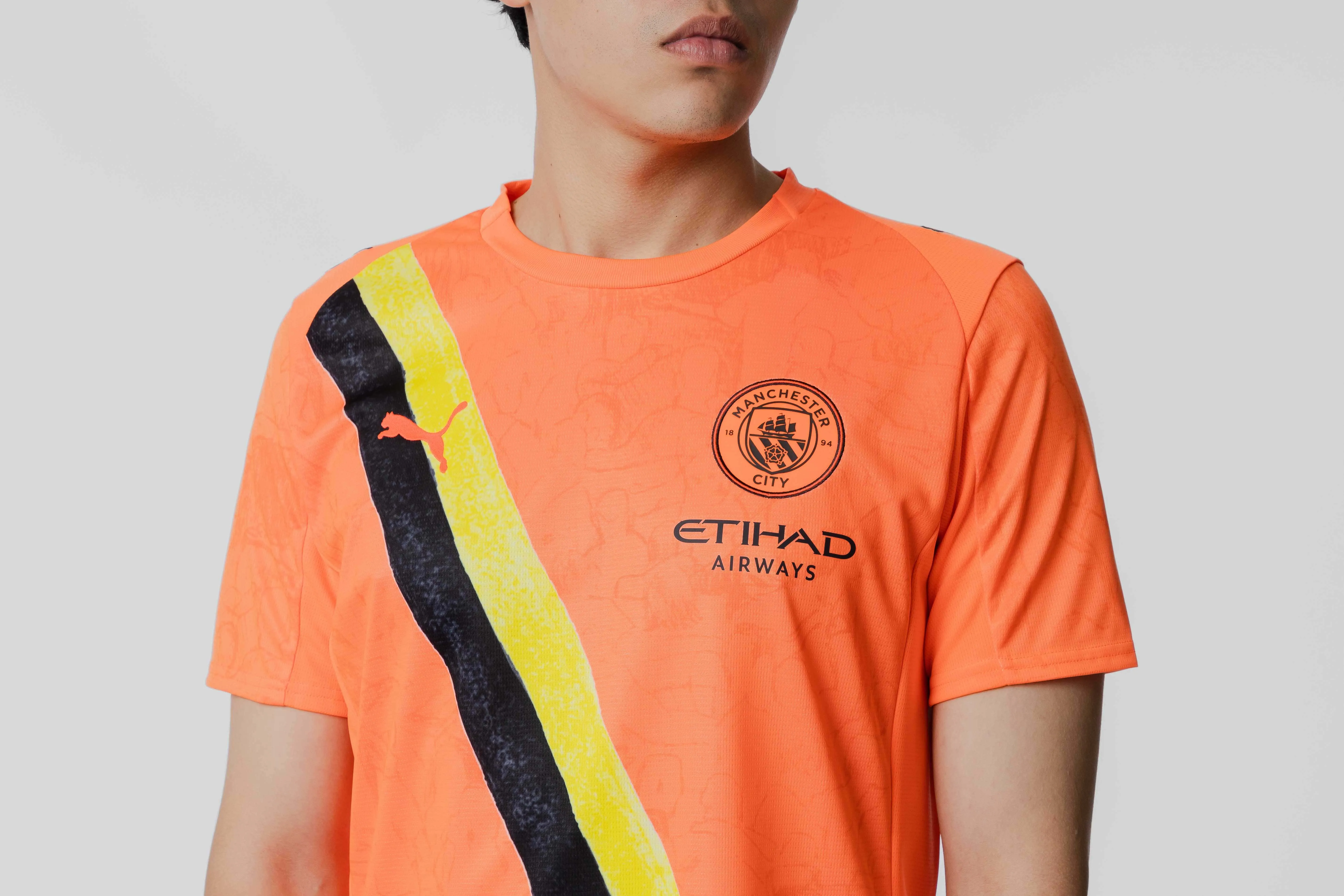 PUMA x KIDSUPER Manchester City Jersey 'Neon Sun' Loose Tee Bamboo Fiber Fabric