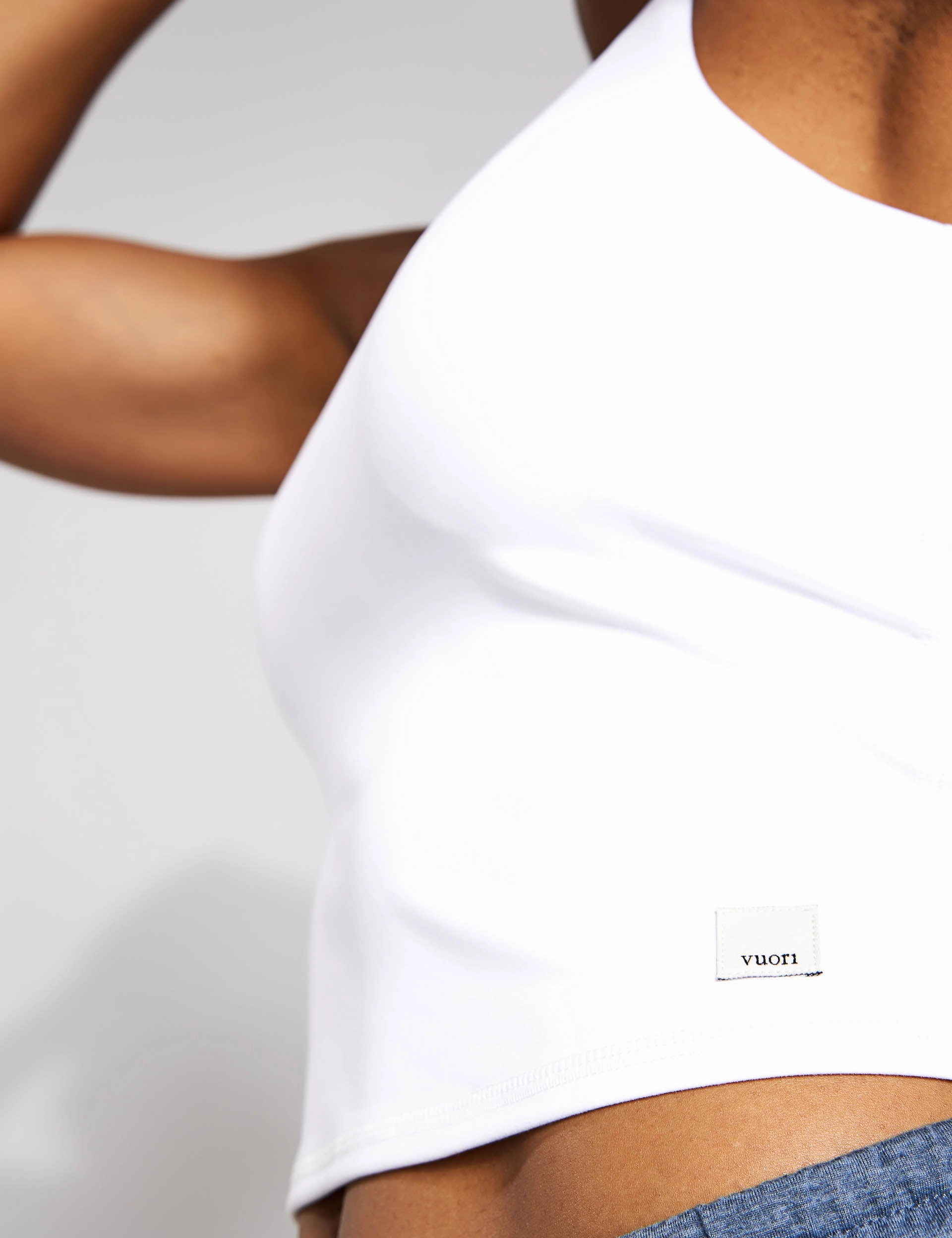 Daily Crop - White Lightweight Material Soft Silk