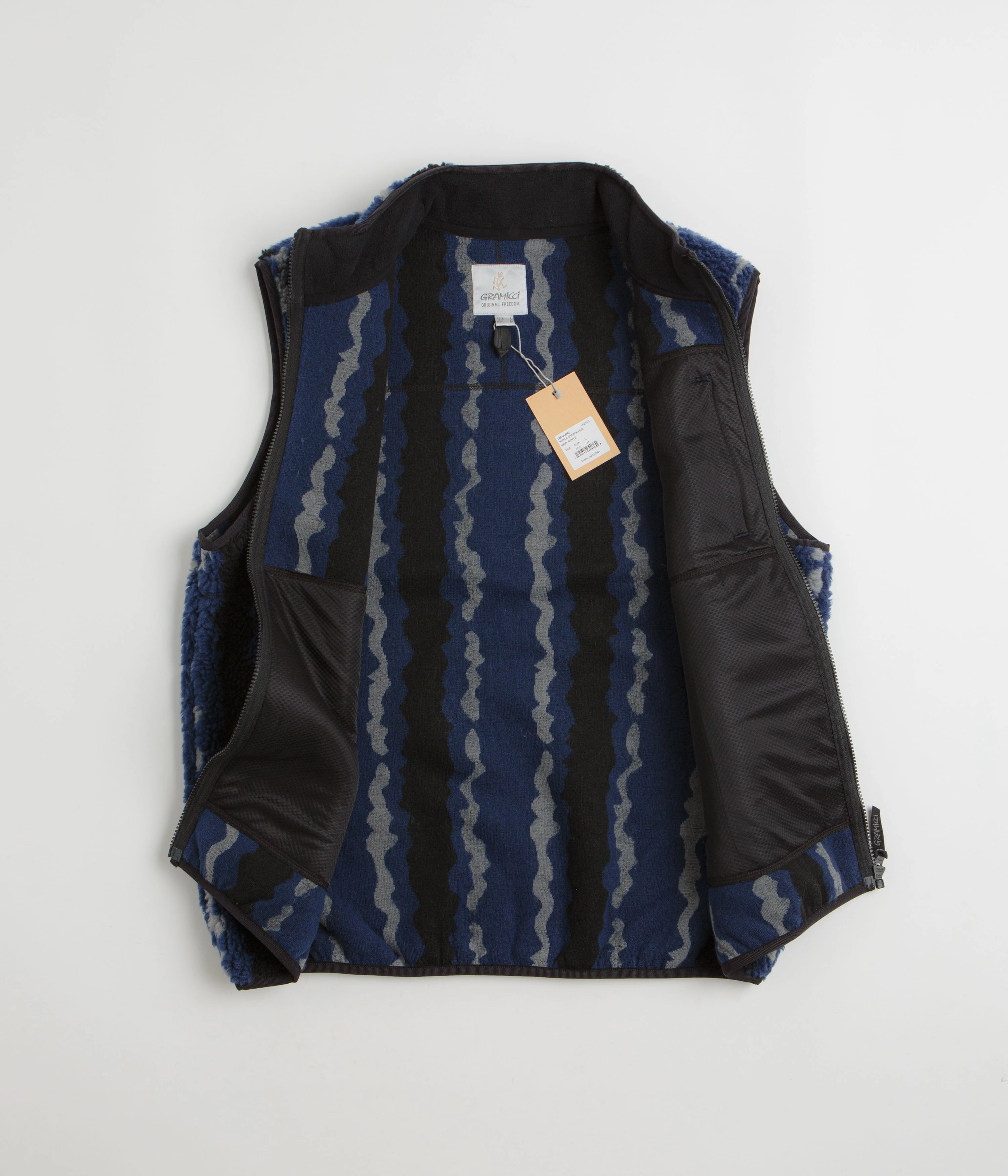 Gramicci Sherpa Vest - Navy Ripple Highlighter
