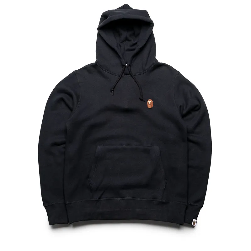 A Bathing Ape One Point Pullover Hoodie - Black Button up pockets Pre Shrunk Fabric