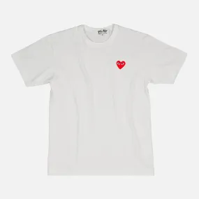 CLASSIC HEART LOGO TEE - WHITE UV Protection Ergonomic Cut