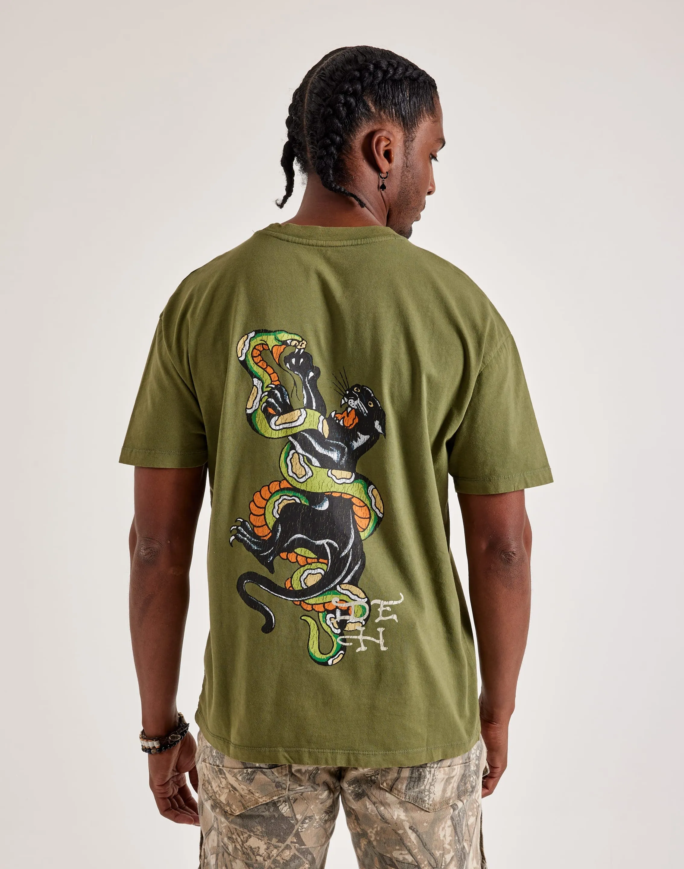 Layered Paneling DoubleLayerReinforcement Ed Hardy Panther Snake Tee