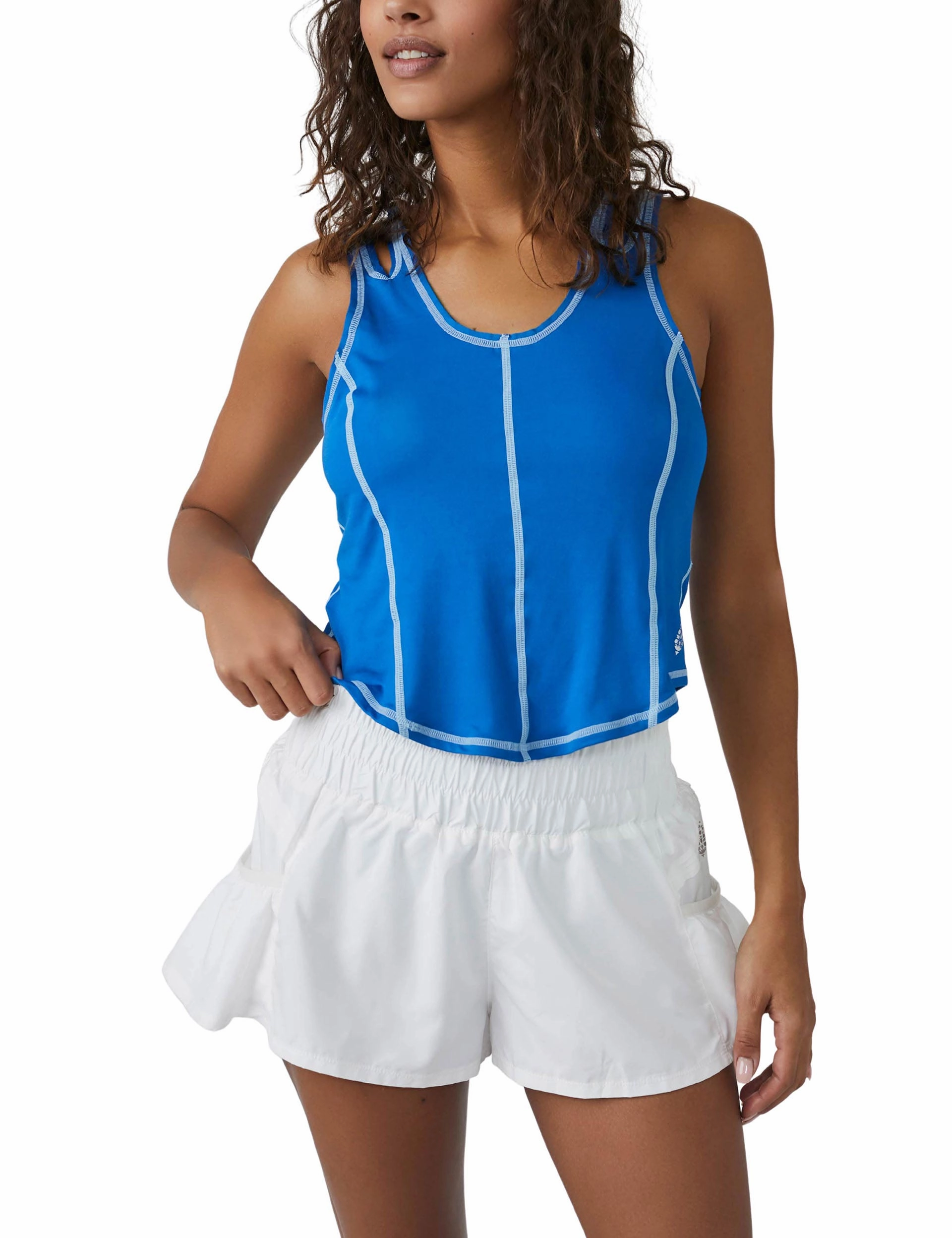 Office Wear Non Binding Waistline Get Your Flirt on Shorts - White