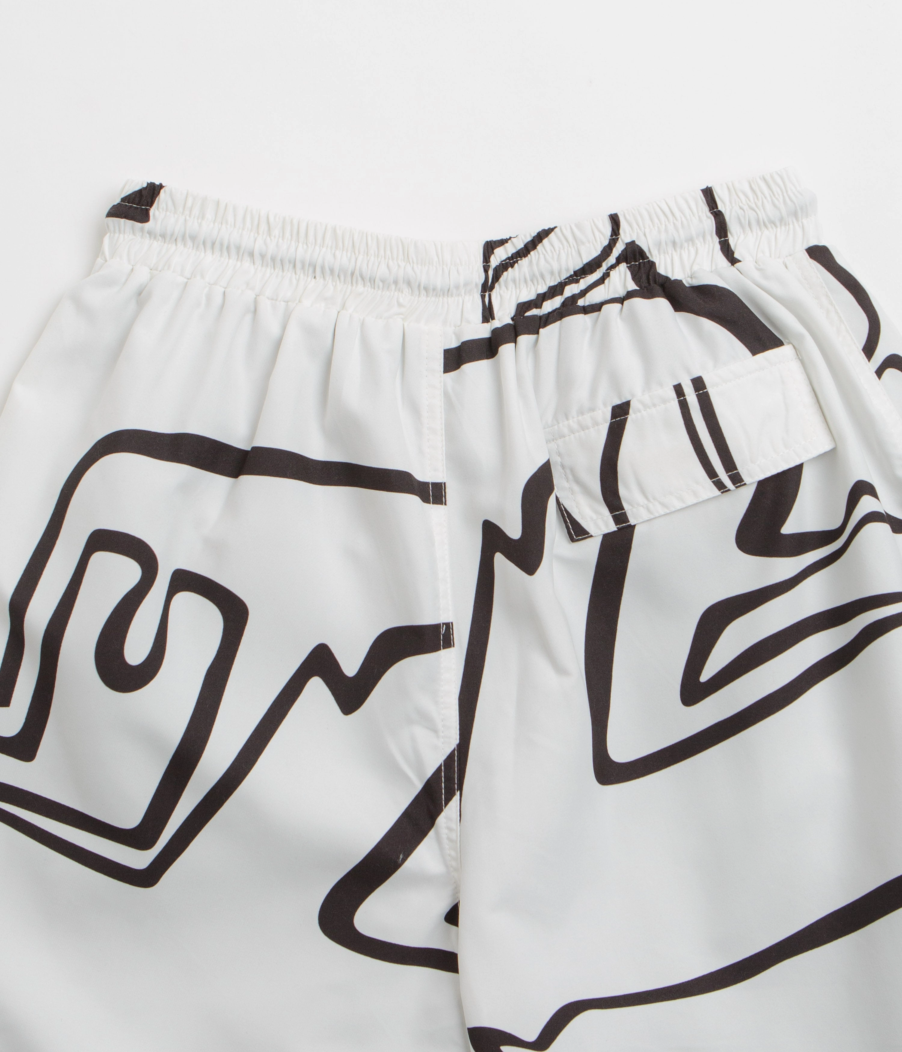by Parra Yoga Walks Swim Shorts - White Clean Mood Bacterial Growth Prevention