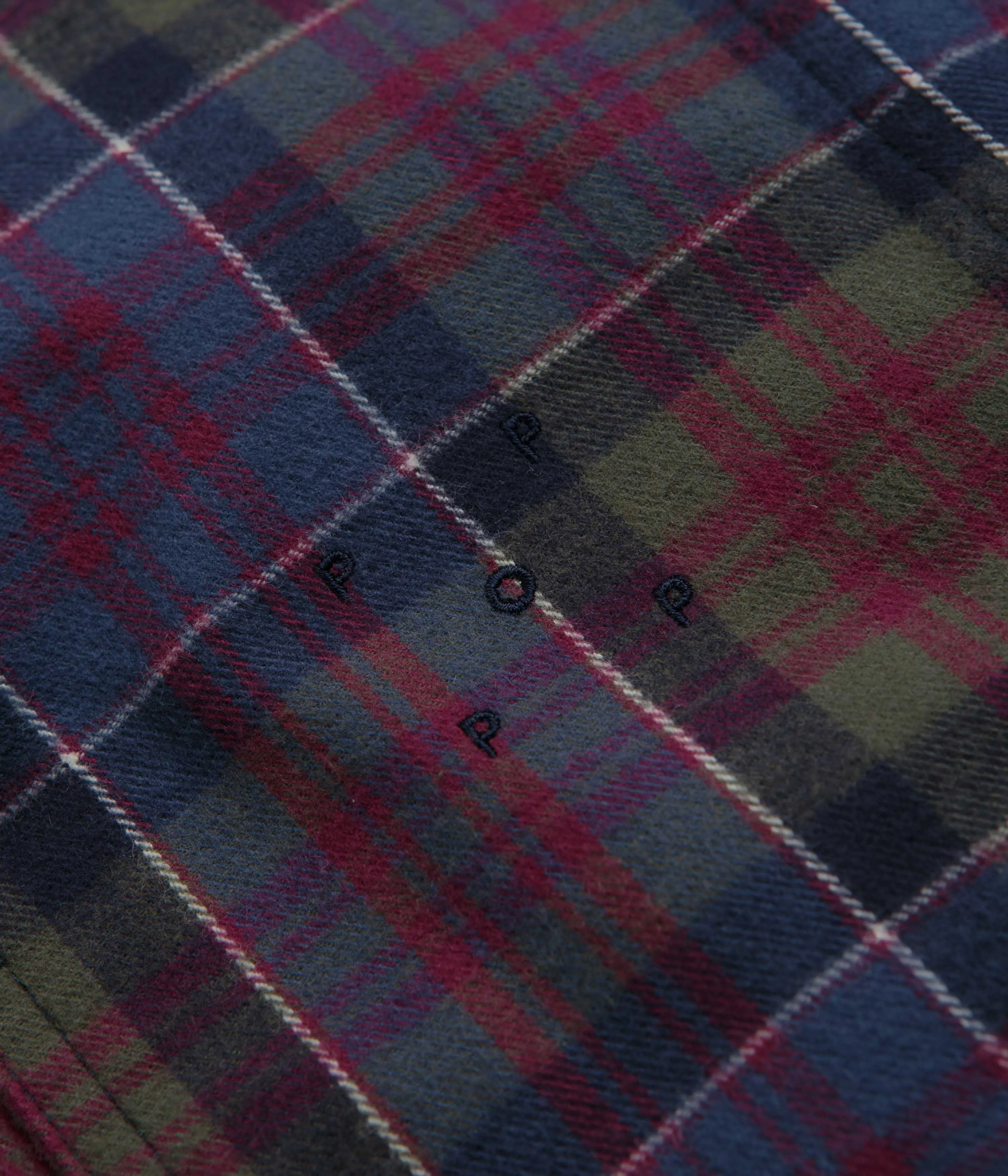 Fitted Cut Pop Trading Company Flannel BD Shirt - Multicolour