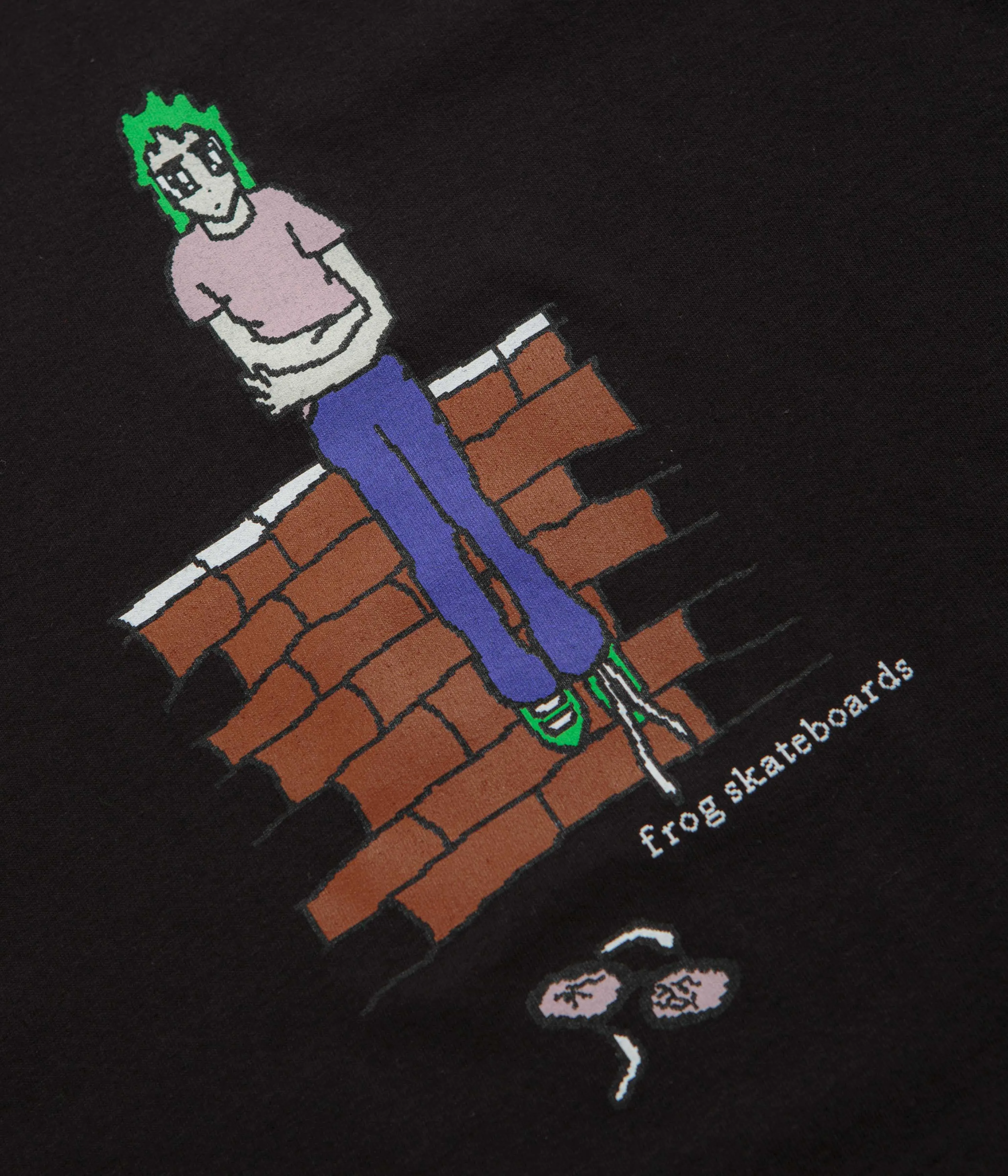 bus event Frog Broken Glasses Long Sleeve T-Shirt - Black