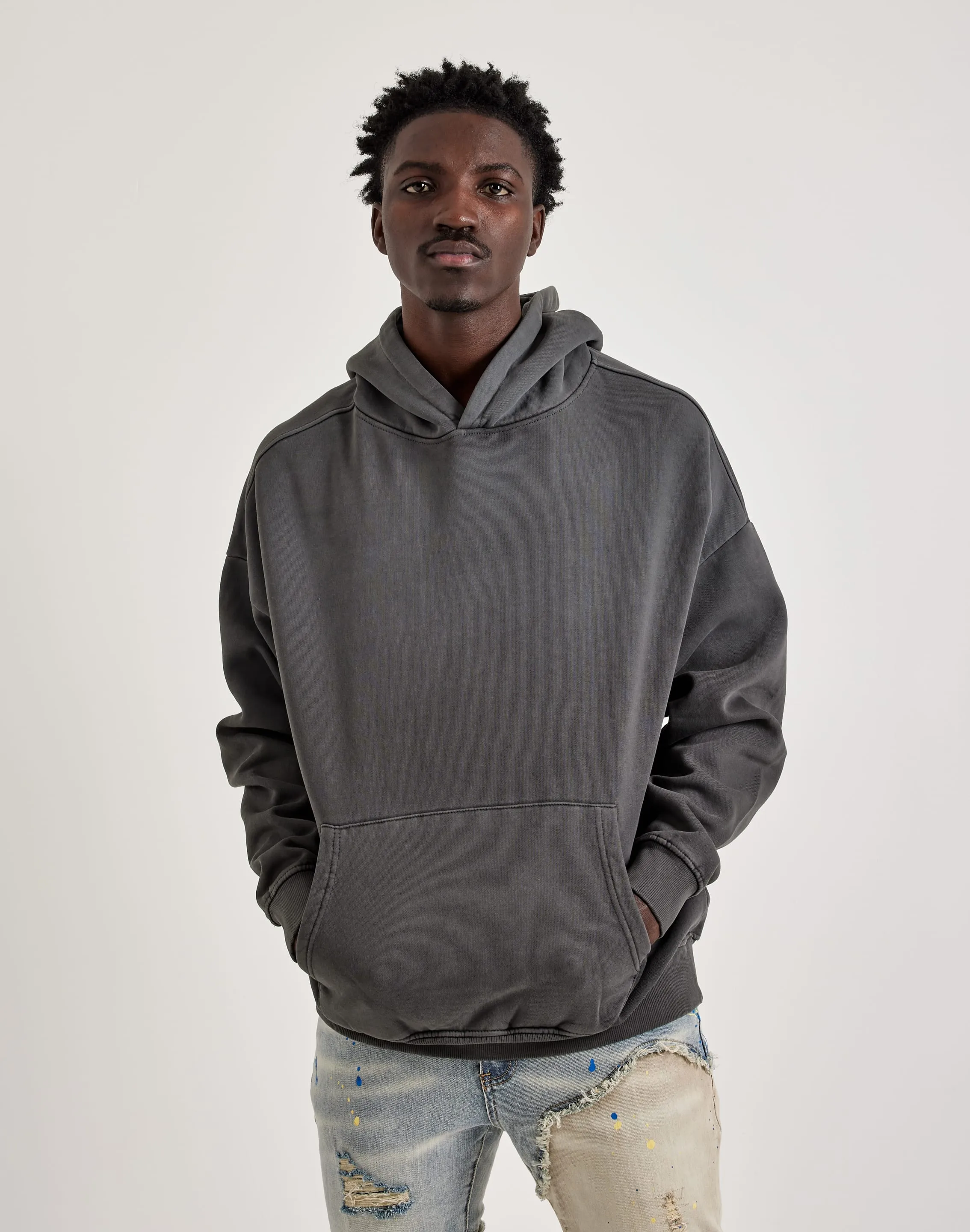Street Glow Gneiss Sun-Dried Wash Drop Shoulder Hoodie