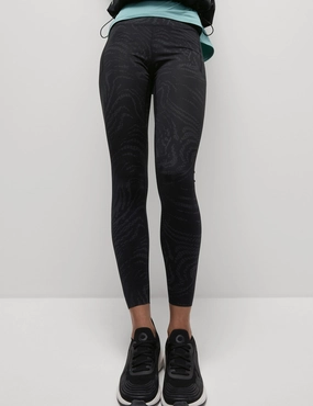 Go Move Reflective Gym Leggings - Black/Silver Non See Travel Enthusiast Ultra Light Casual Day