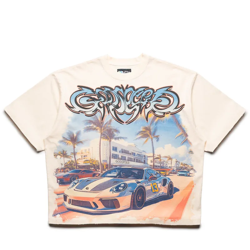 Godspeed New York Car Meet Miami Tee - Bone Modern Waist