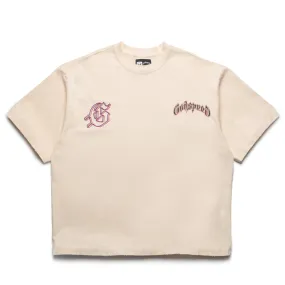 Recycled Material straight-leg pants silhouette Godspeed New York GSPD Run Club Tee - Bone