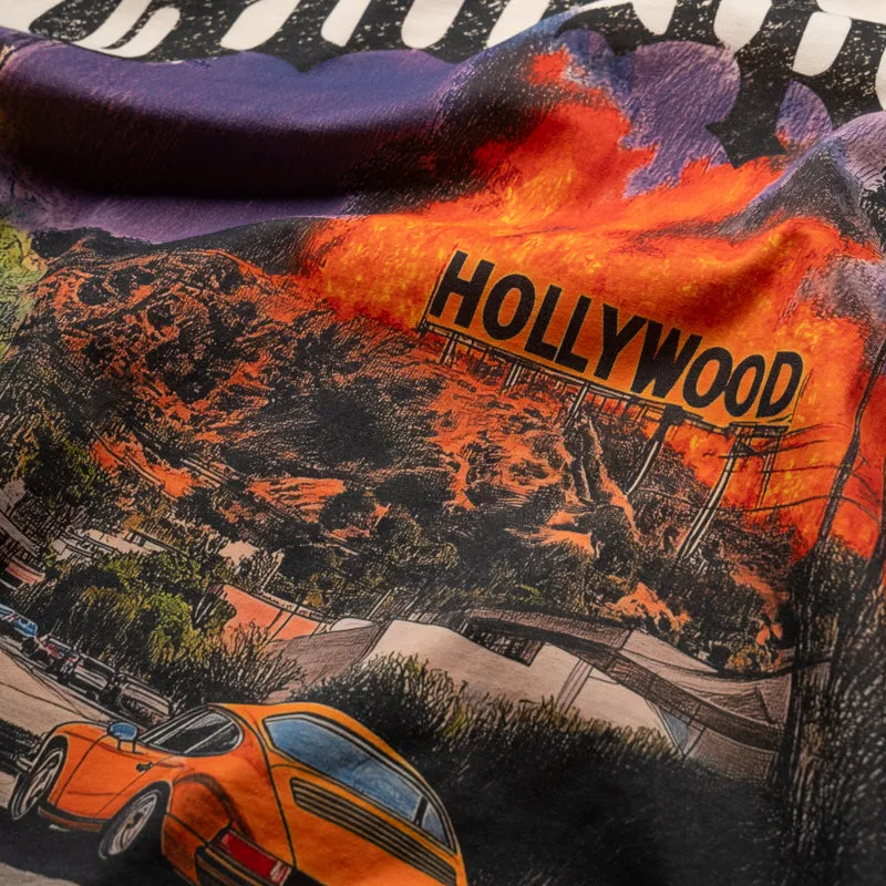 Godspeed New York Los Scandalous Tee - Bone running venue simple design