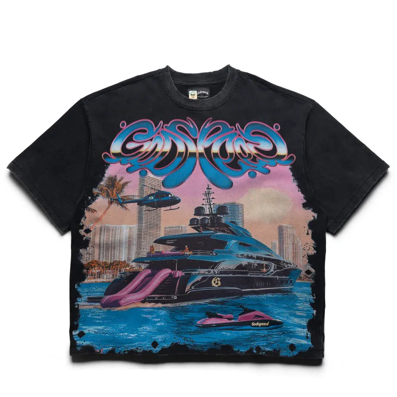 Skinny classic waist Godspeed New York Memento Vivere Tee - Black