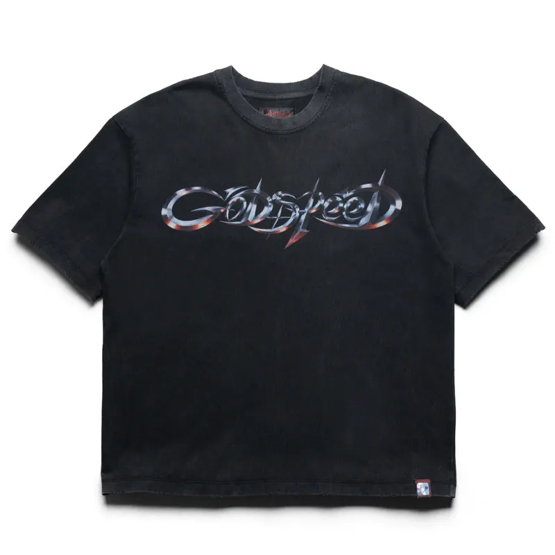 Seamless construction Godspeed New York New Age Logo Tee - Black Wash