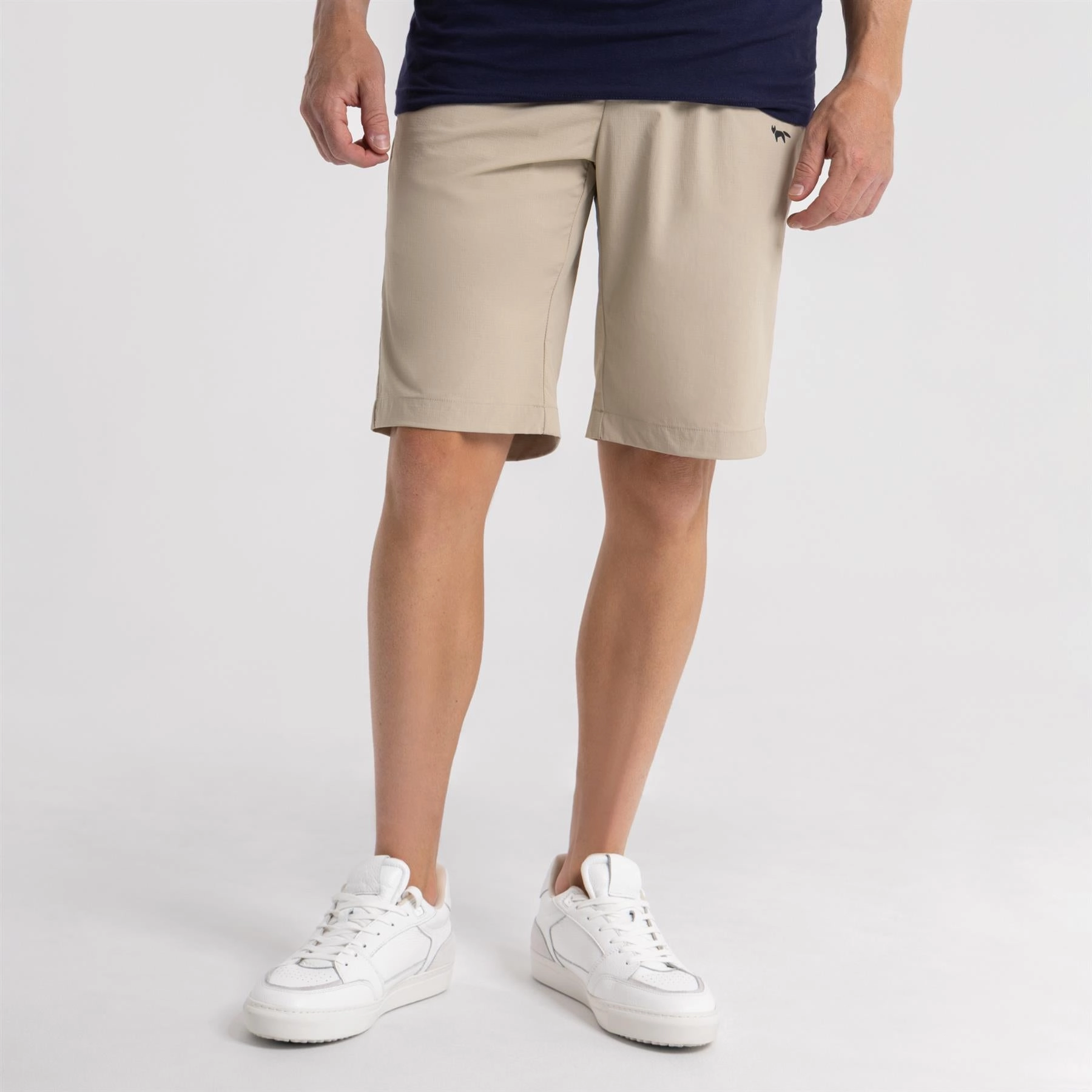 Secure Zipper Closure Golf Tech Carpenter Shorts Khaki