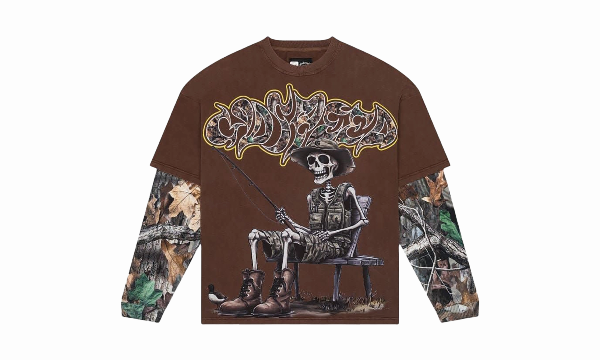 Gone Fishing Layered T-Shirt "Brown" Global Cool Faith Core