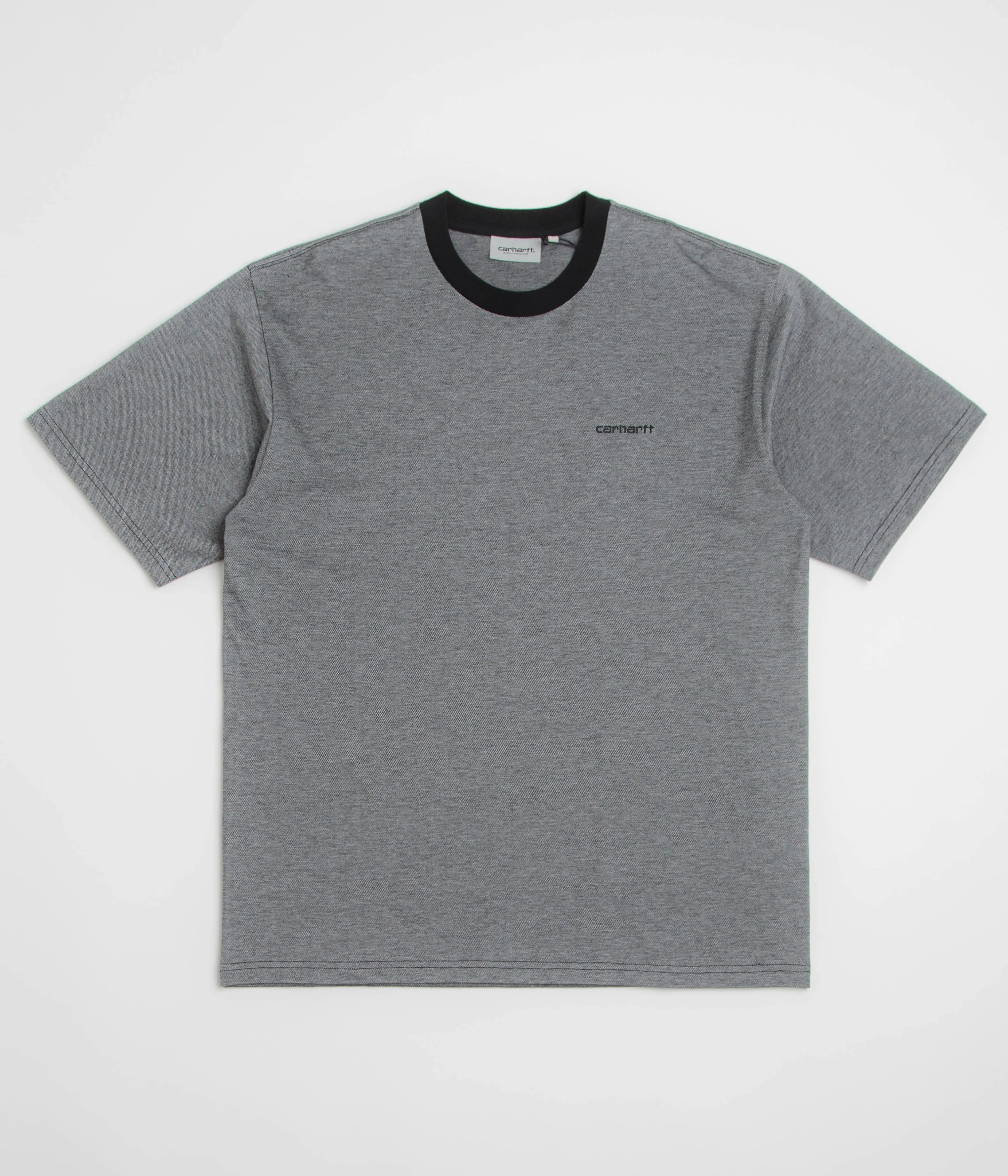 Soft Texture Moisture Wicking Fabric Carhartt Pique T-Shirt - Black / White / Black