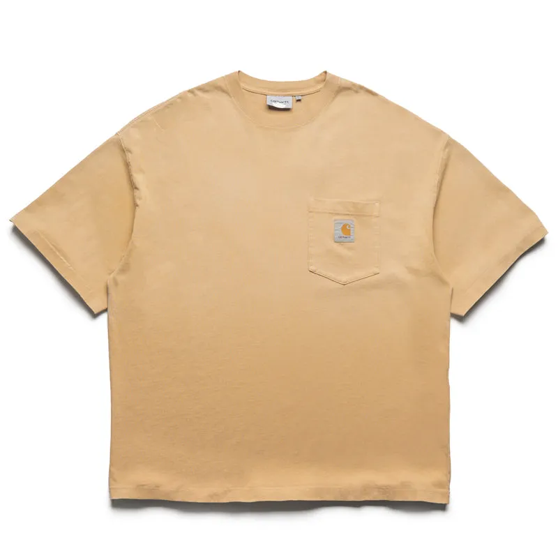 Male pleats Carhartt WIP Hudson Pocket Tee - Dusty Hamilton Brown