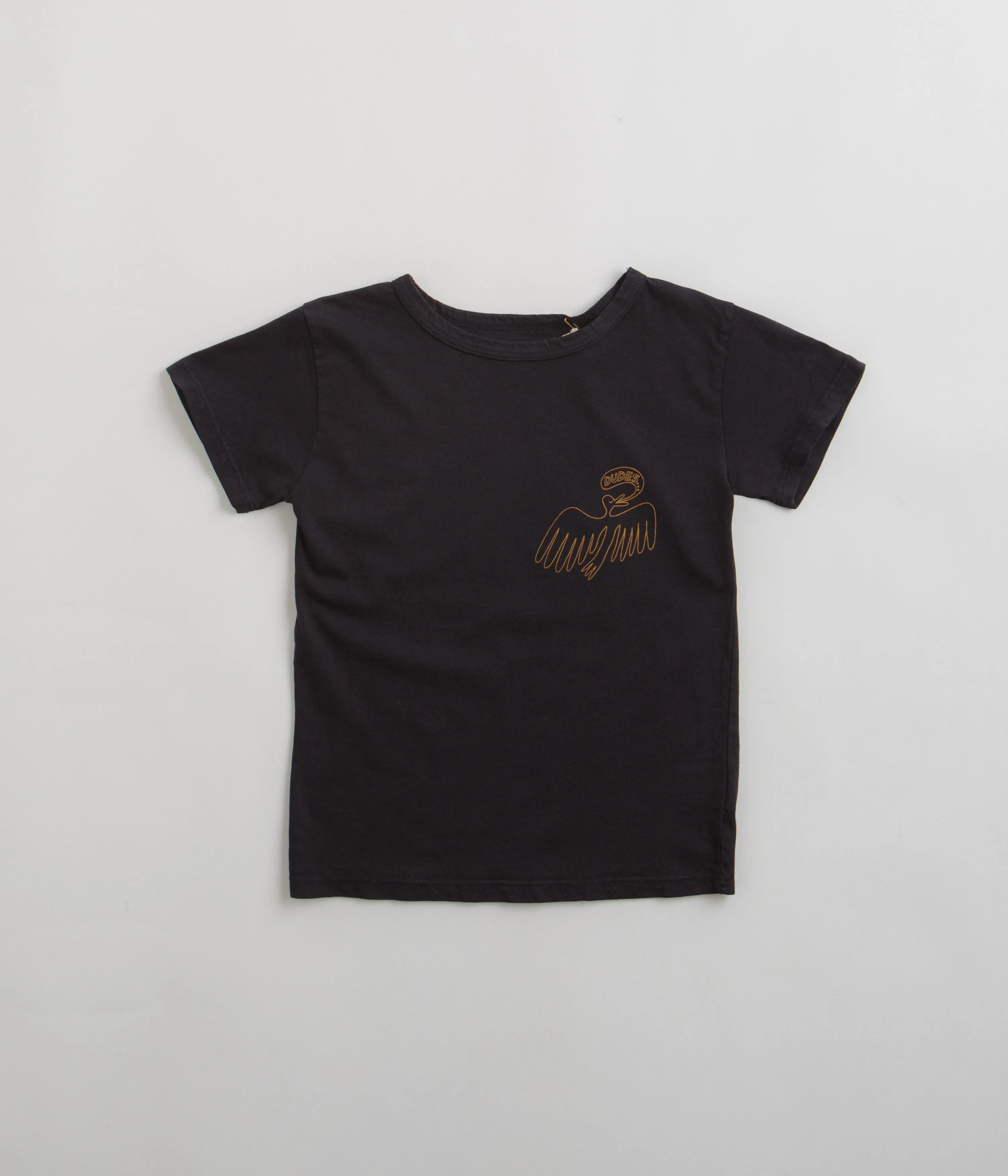 museum event zoo Mollusk Kids Dude Yes T-Shirt - Black Indigo