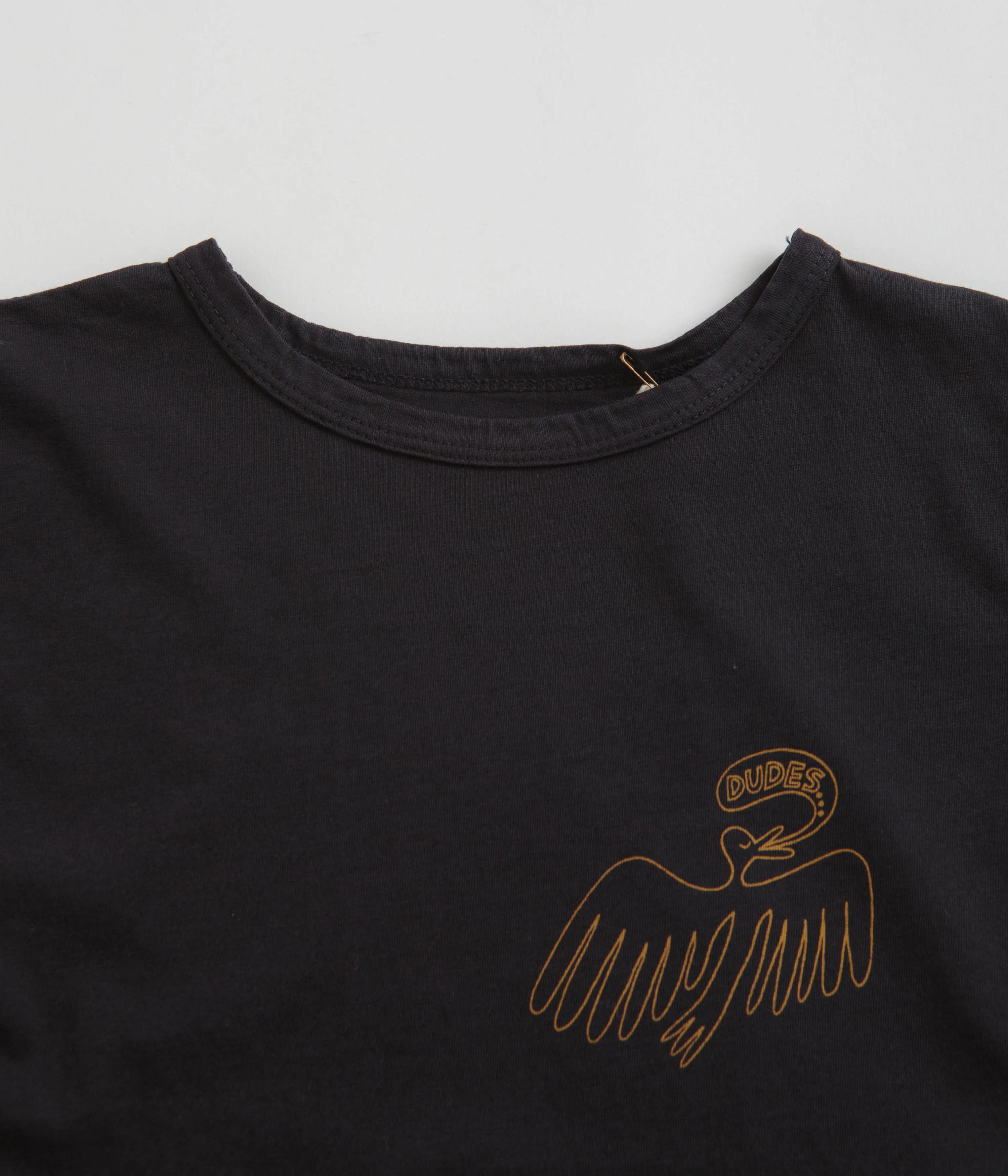 Mollusk Kids Dude Yes T-Shirt - Black Indigo quick-drying