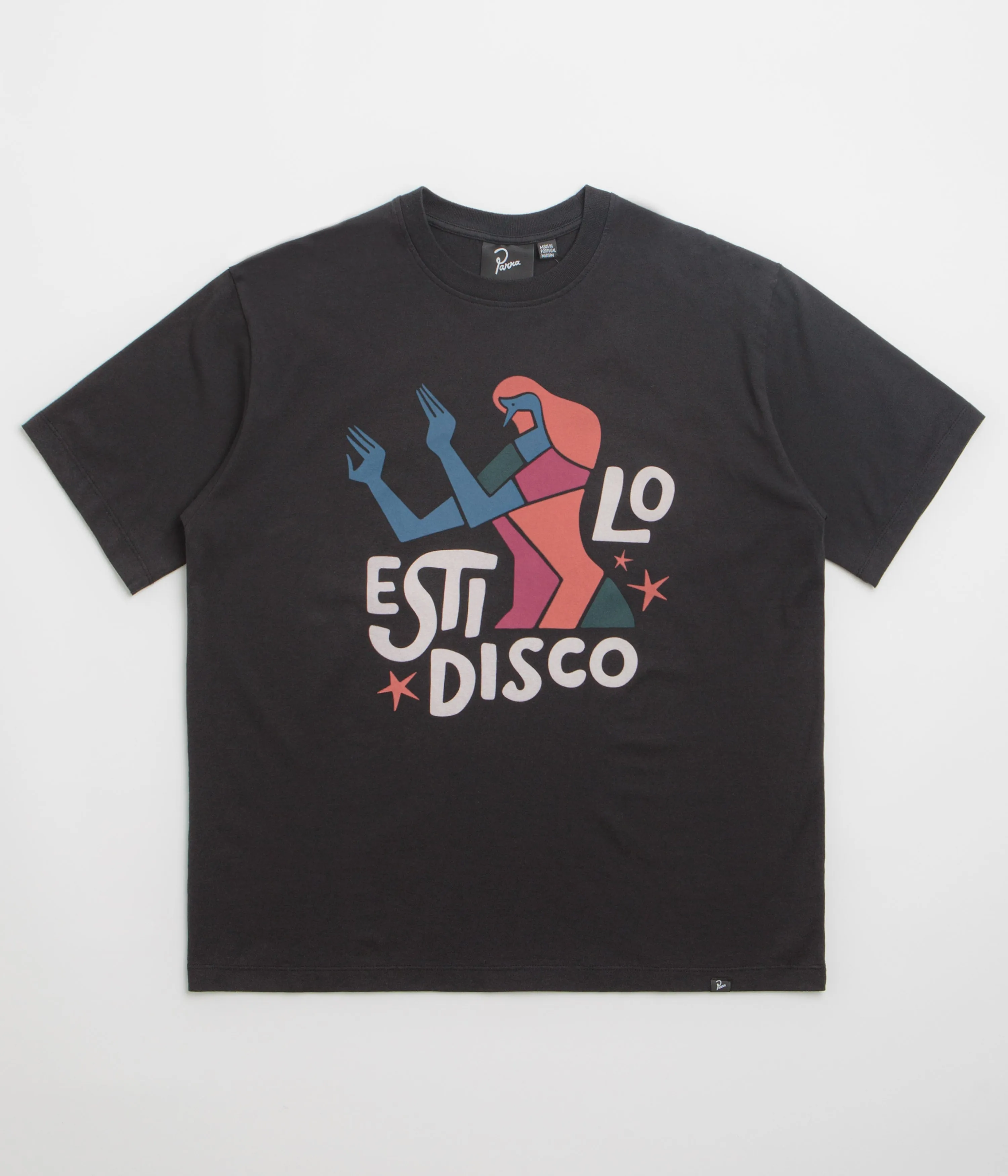 statement details Tight Fit by Parra El Stilo Disco T-Shirt - Black