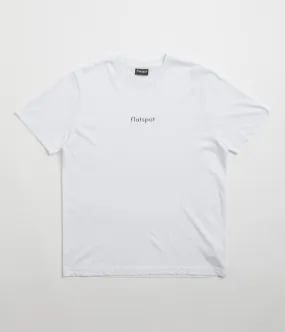 flatspot Lowercase Logo T-Shirt - White classic waist football event