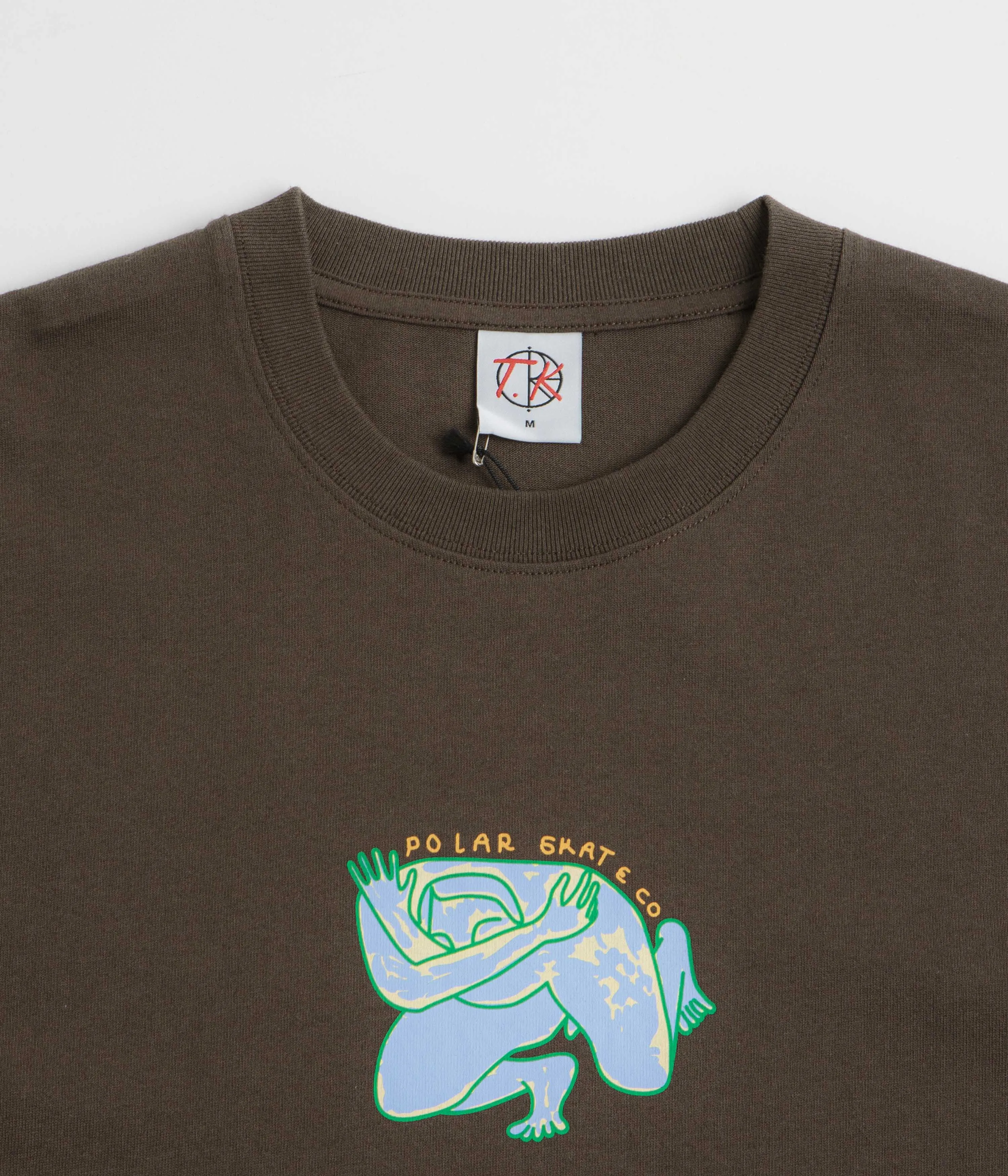 Polar Shy Bow T-Shirt - Brown modern hem Ultraviolet Protection Factor