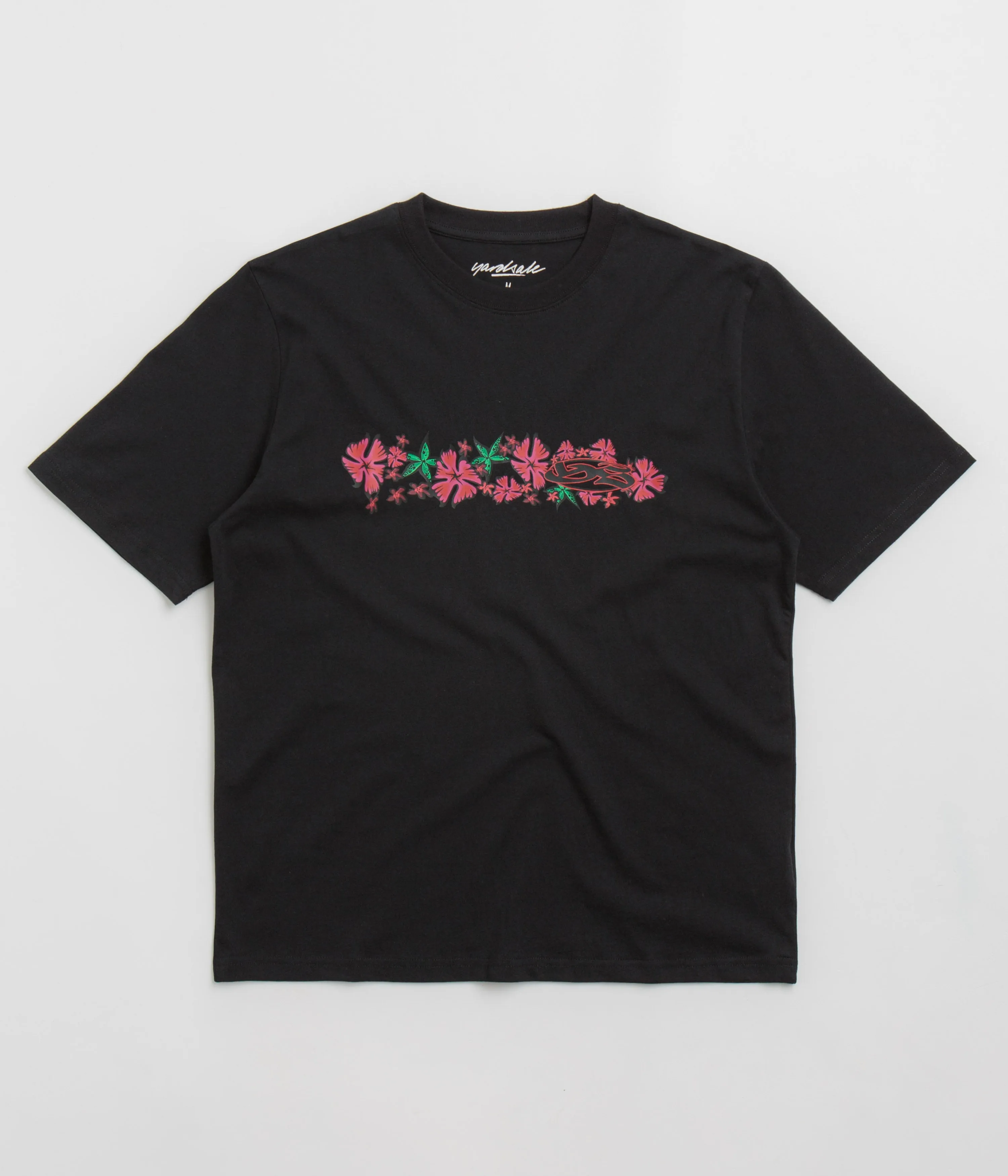 low demand college event Yardsale Flower T-Shirt - Black