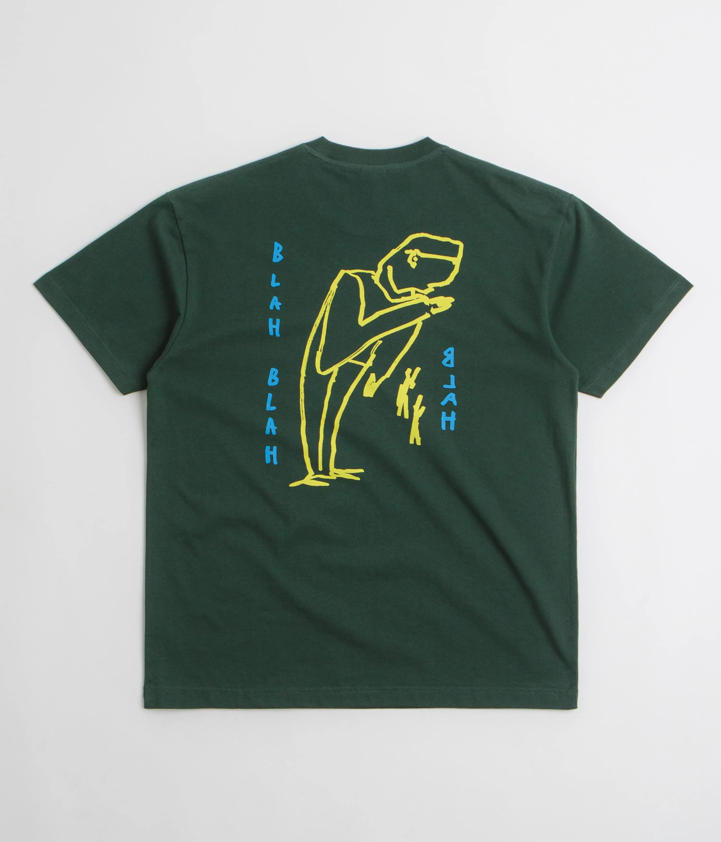 Polar Blah Blah Blah T-Shirt - Dark Green graphic hem