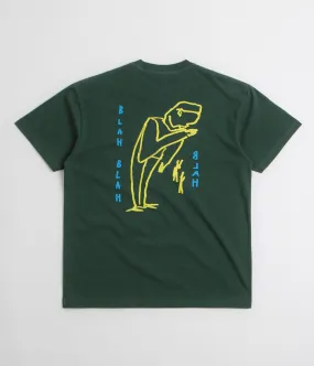Polar Blah Blah Blah T-Shirt - Dark Green graphic hem