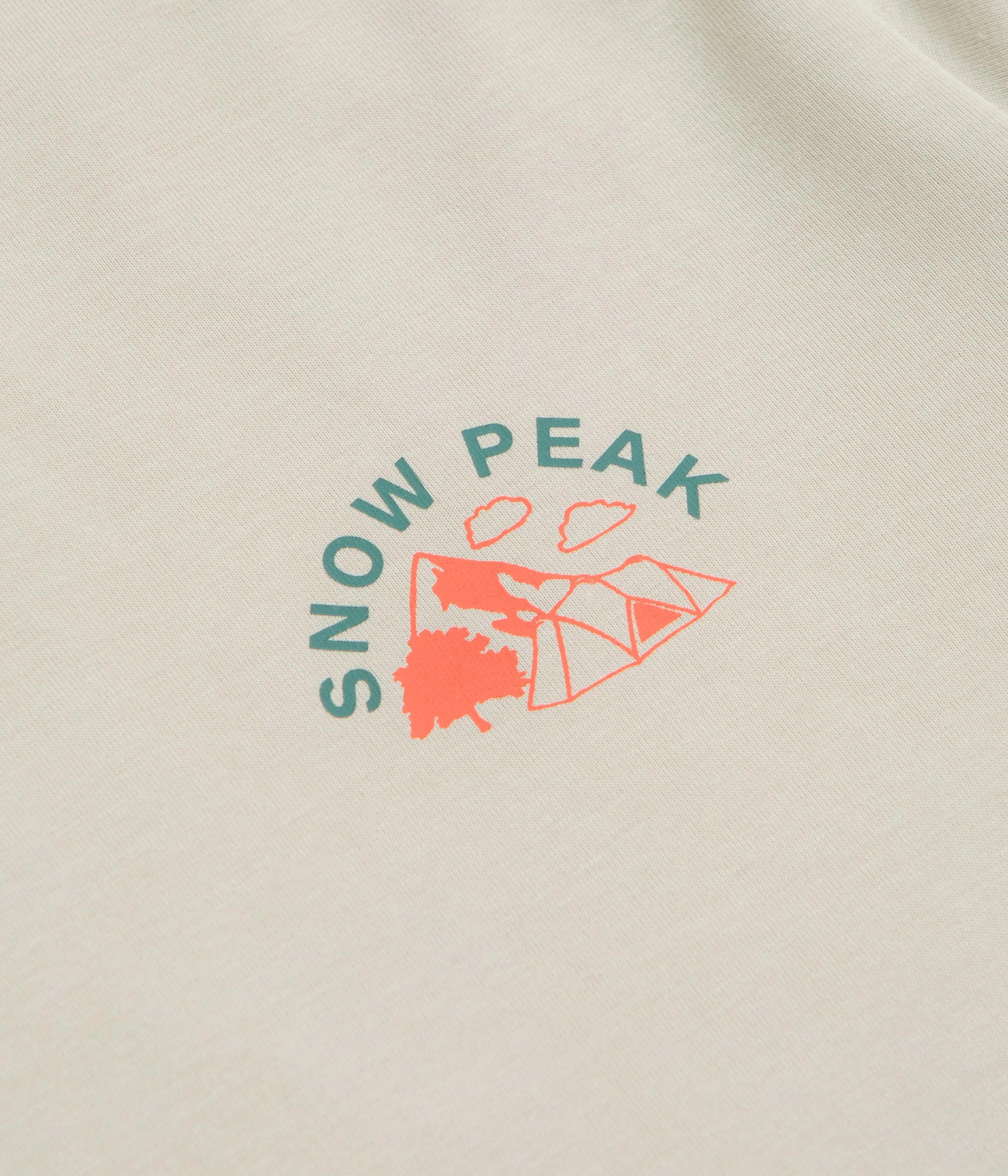 cricket venue Contemporary Design Snow Peak Living With Nature Long Sleeve T-Shirt - Ivory