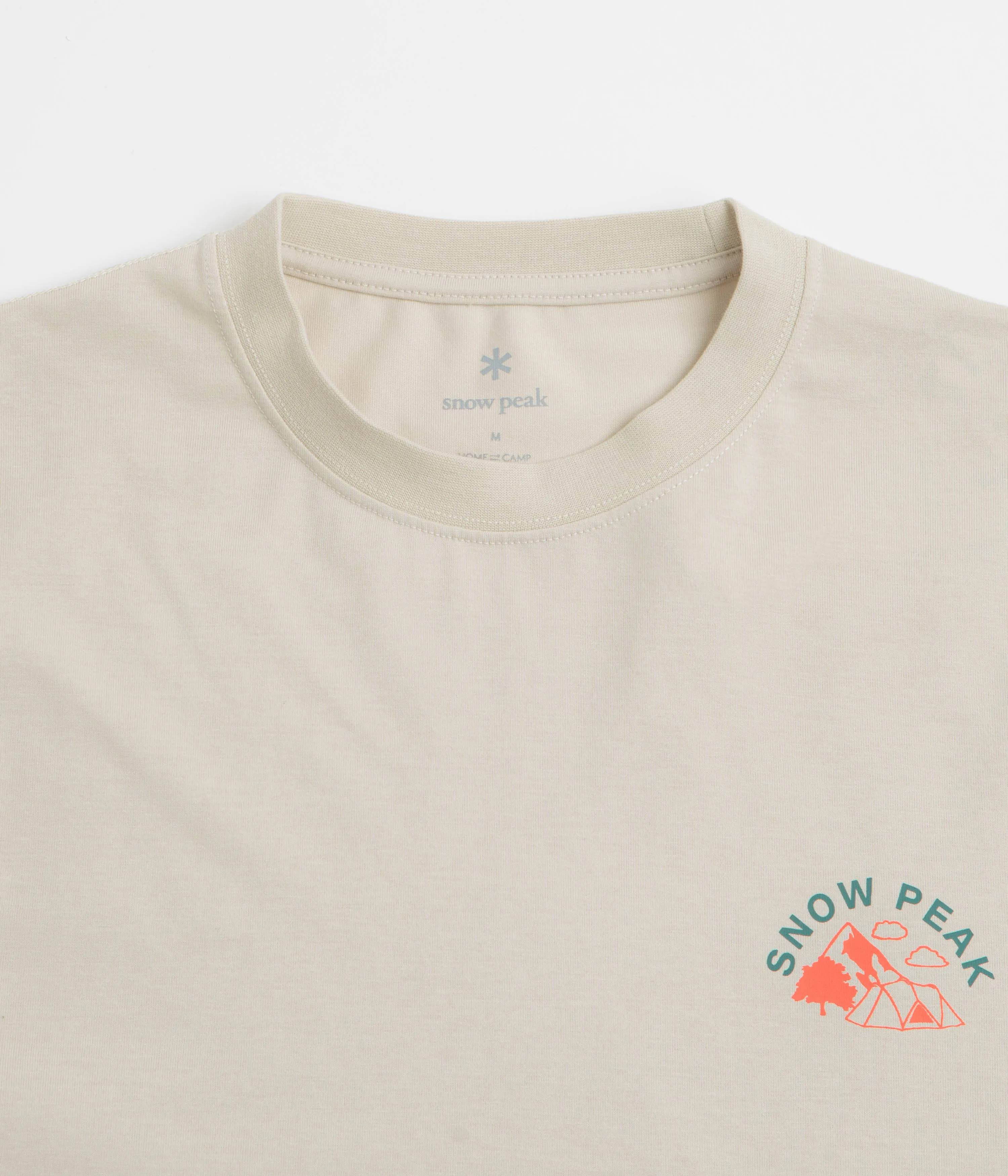 shooting venue Anti Pilling Finish Snow Peak Living With Nature Long Sleeve T-Shirt - Ivory