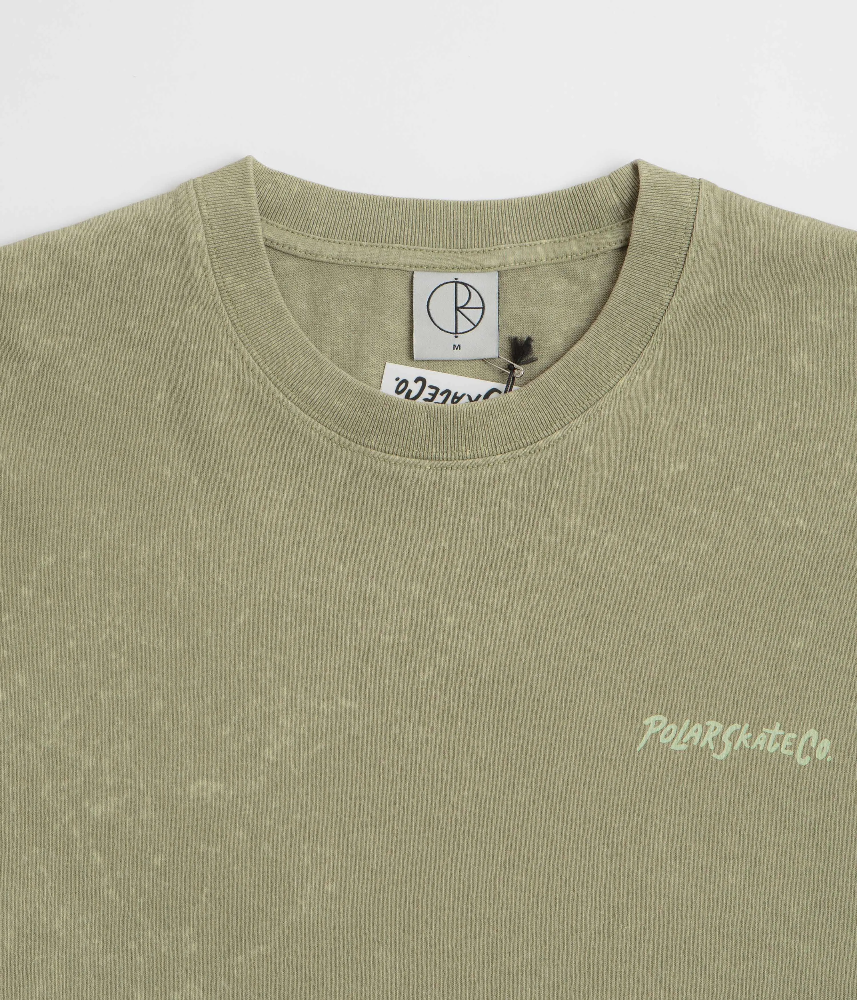 Polar Surf Logo Acid T-Shirt - Light Green Odor Resistant Long Lasting Color Retention