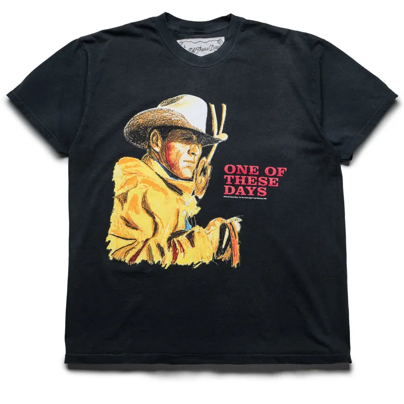 Snowy day Modern Style One Of These Days Tomorrow Never Knows Tee - Sun Faded Black