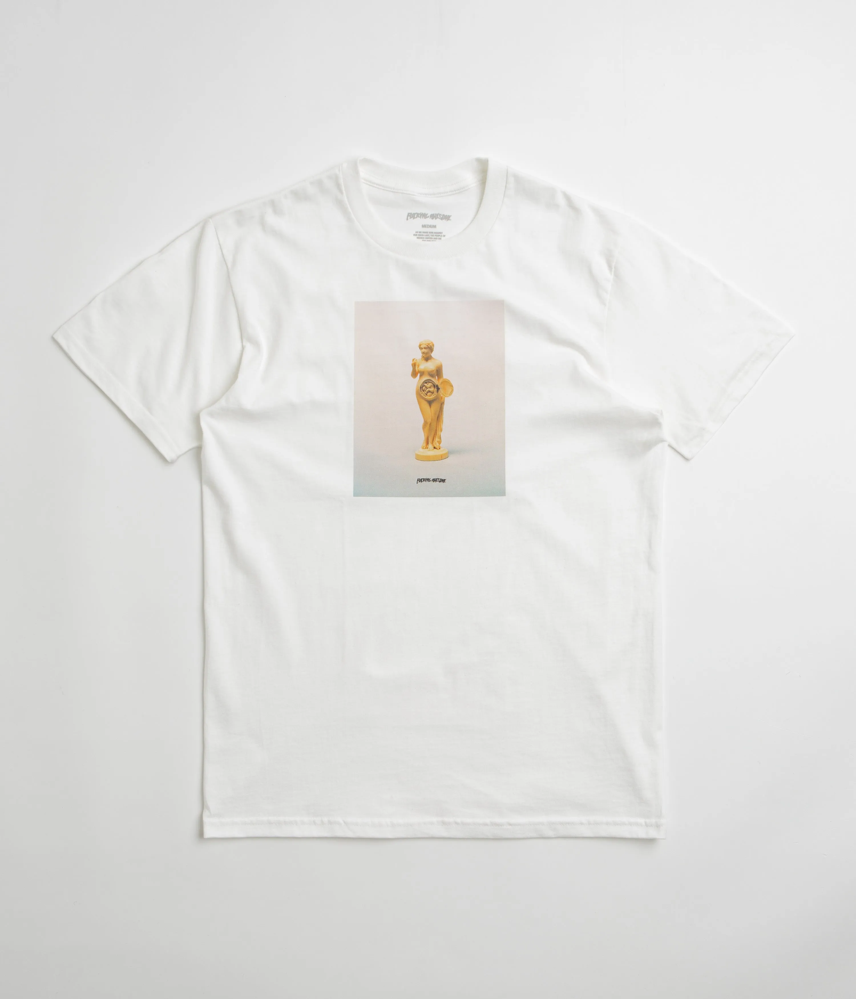 Fucking Awesome 2025 Statue T-Shirt - White Oversized