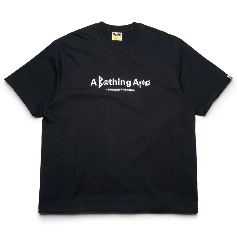 Oeko Tex Certified Material A Bathing Ape Symbol Logo Tee - Black